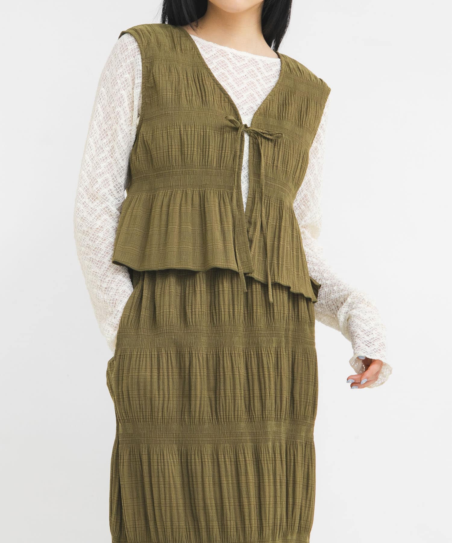 マジョリカプリーツベストSETスカート