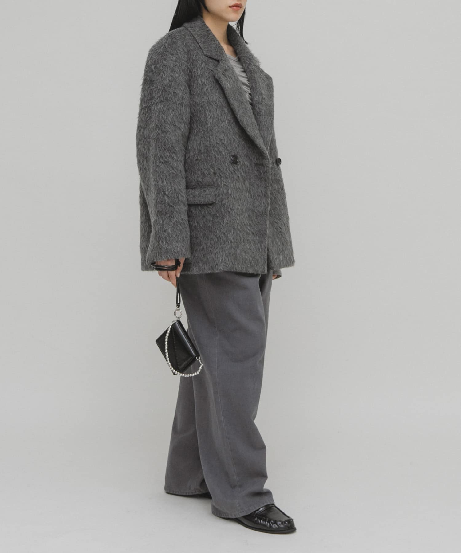 ボールハンドル付きショルダーウォレット BLACK One