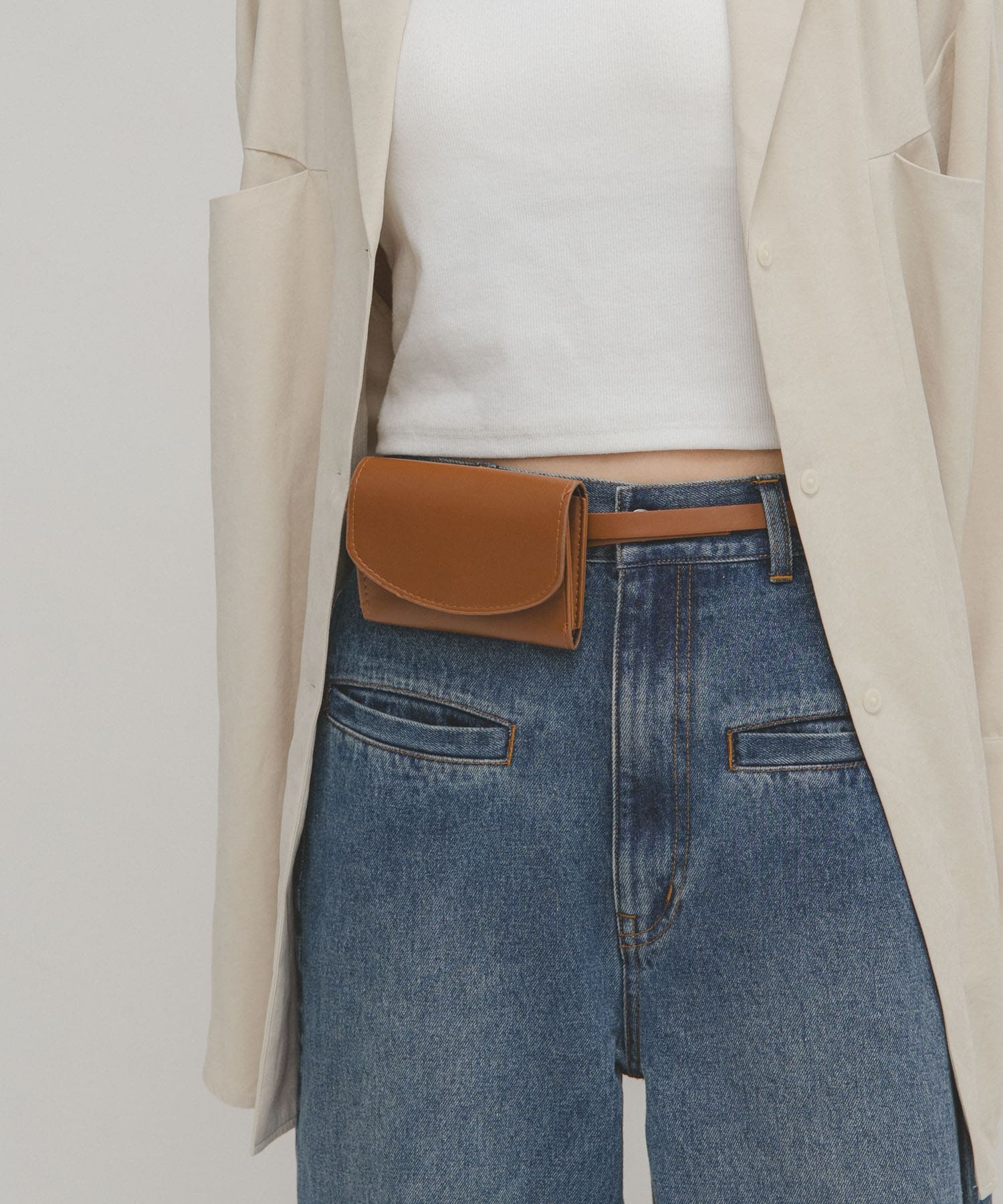 ポーチ付きベルト BROWN One