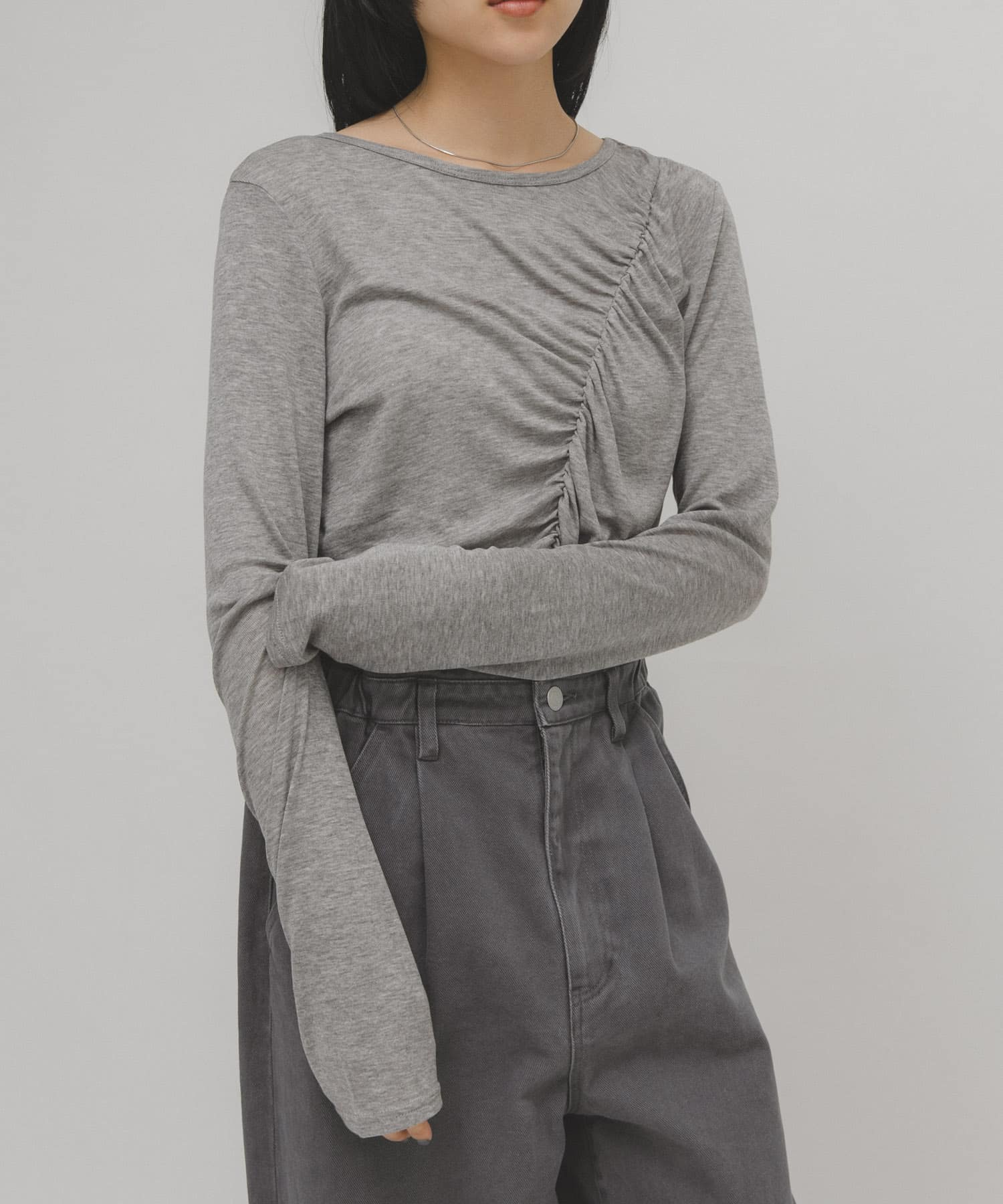 アシメドレープTEE