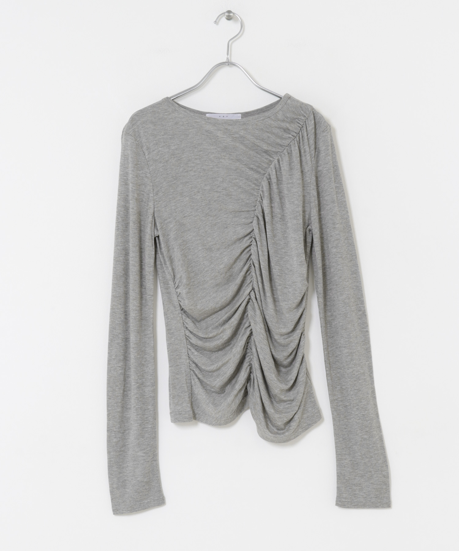 アシメドレープTEE TOP GRAY One