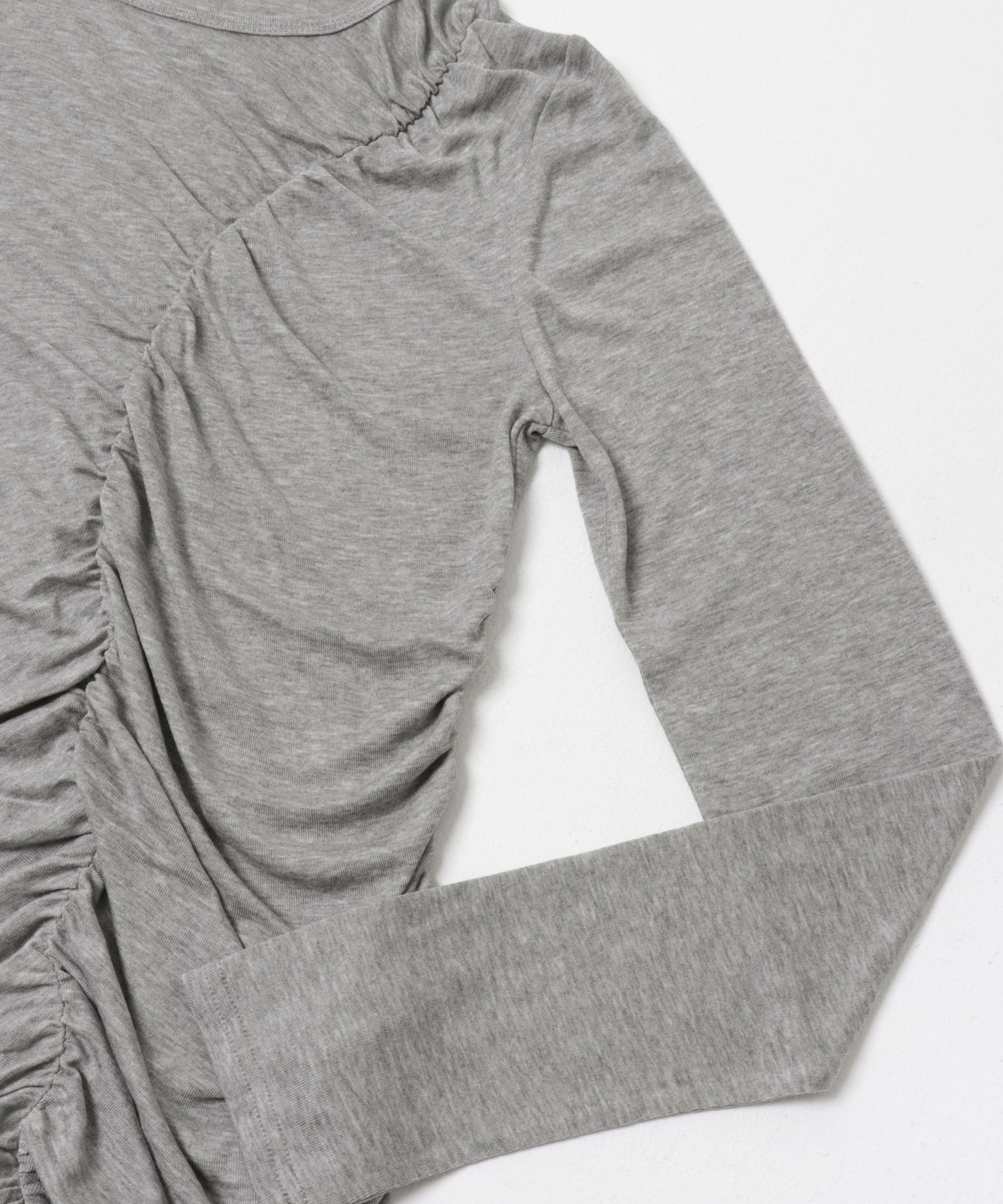 アシメドレープTEE TOP GRAY One