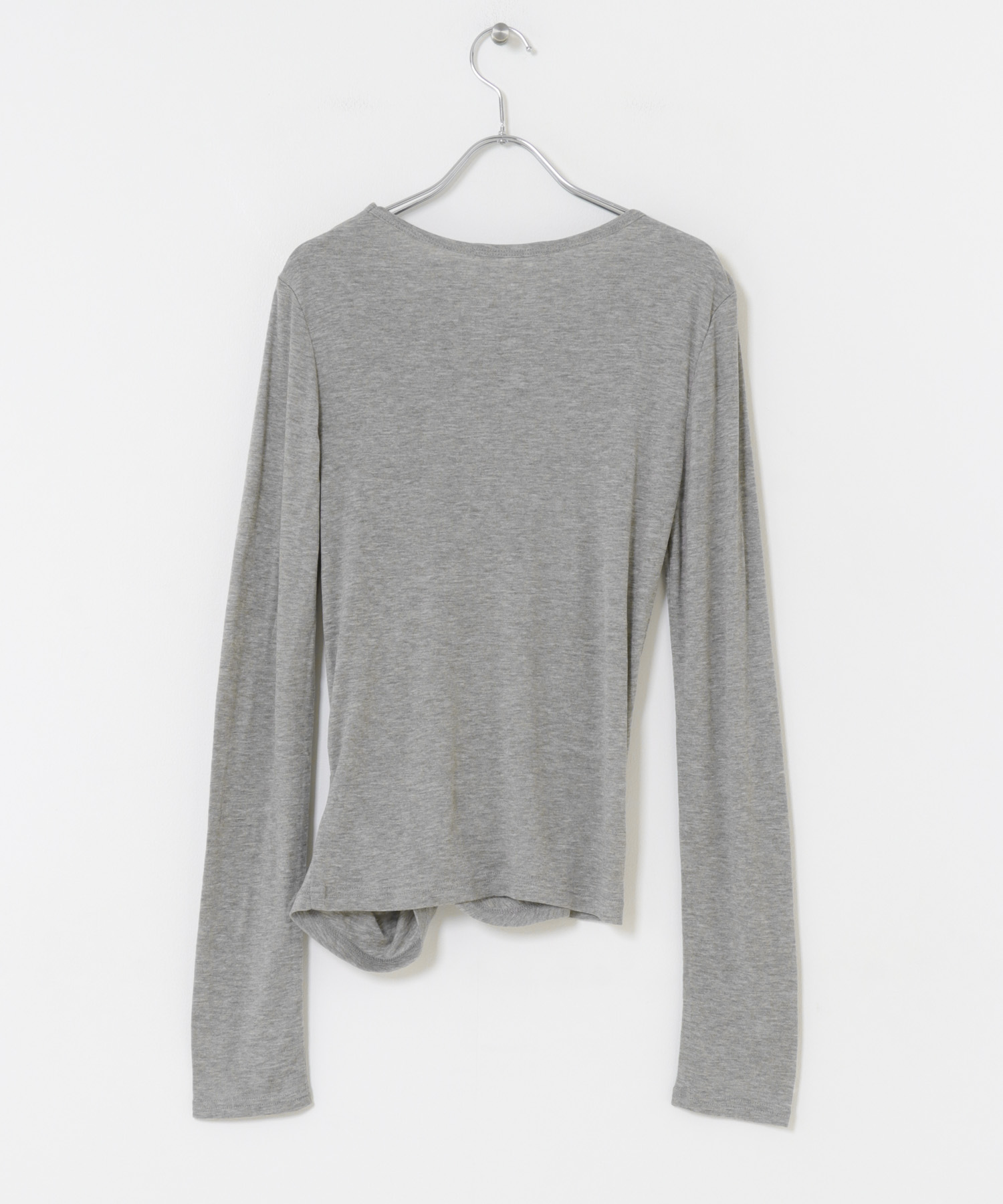 アシメドレープTEE TOP GRAY One