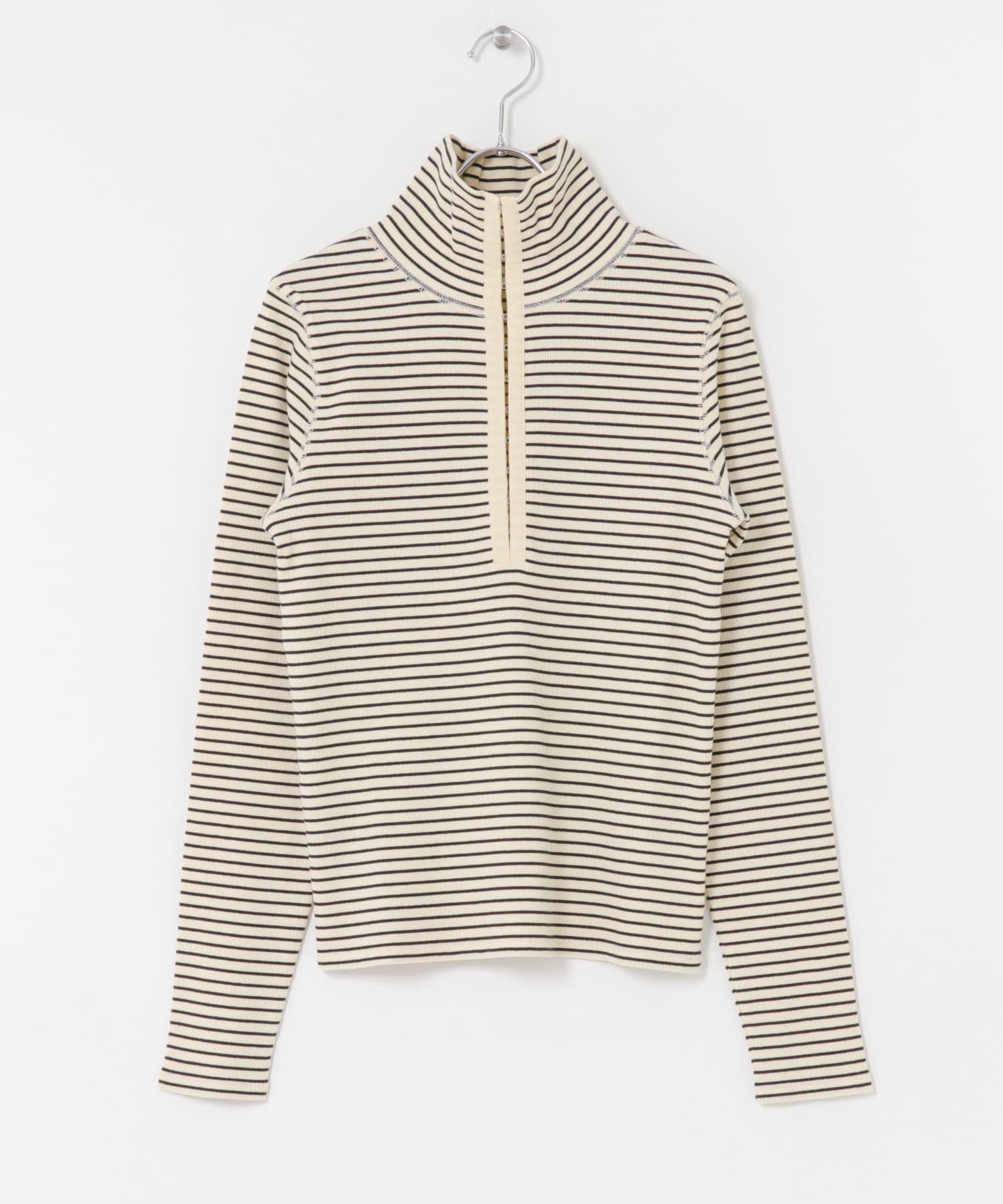 タートルホックボーダートップス(One IVORY×BLK): トップス｜URBAN