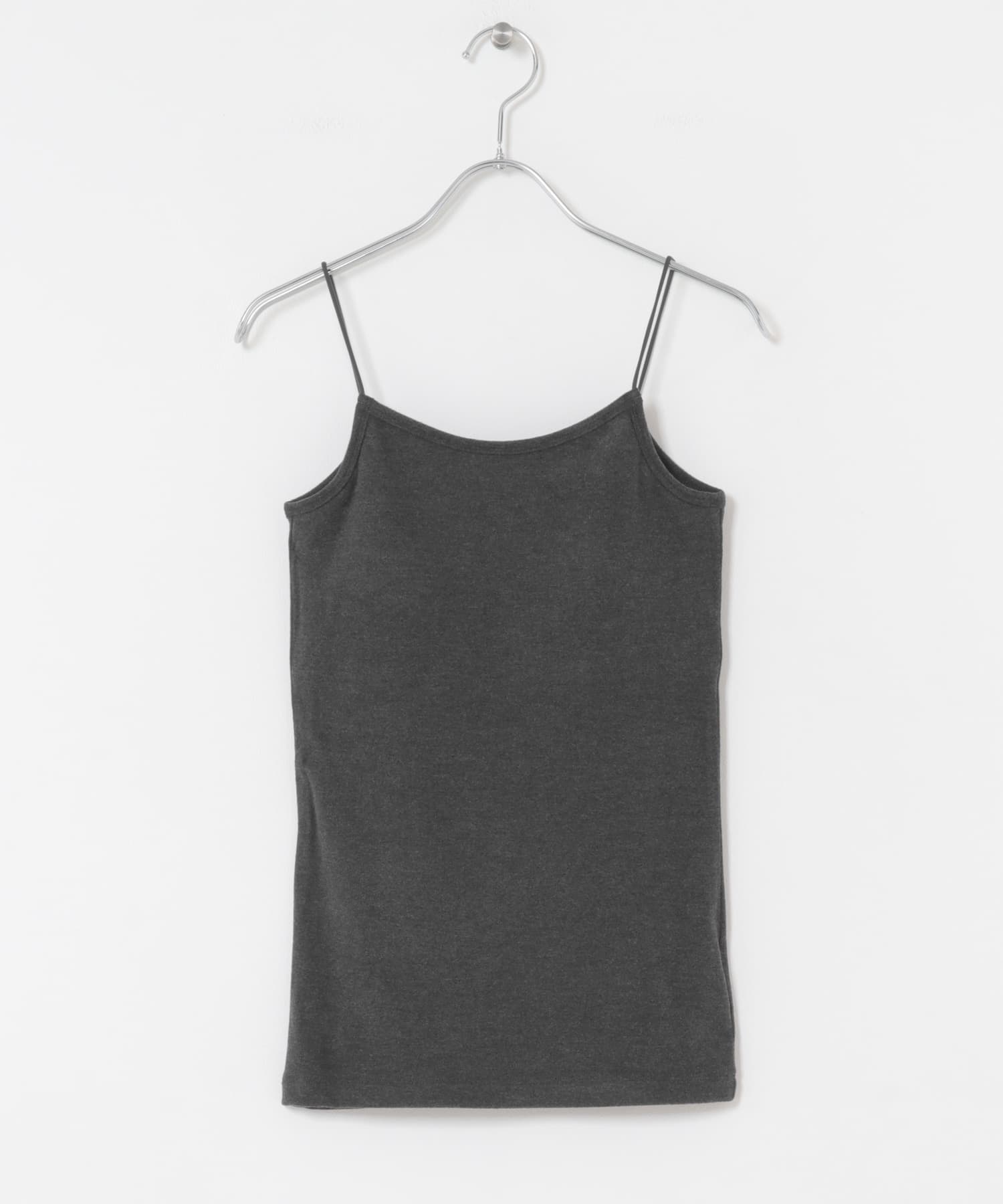 ピーチスキンカップ付きキャミソール CHARCOAL One
