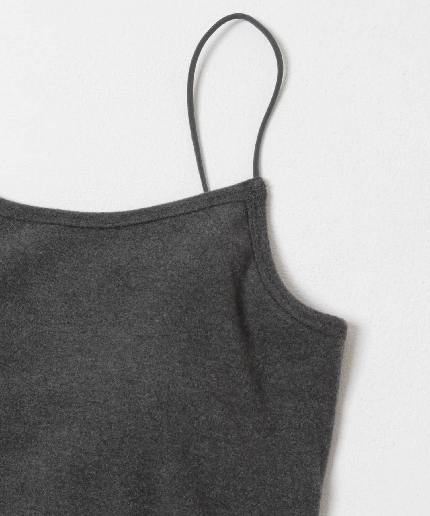 ピーチスキンカップ付きキャミソール CHARCOAL One
