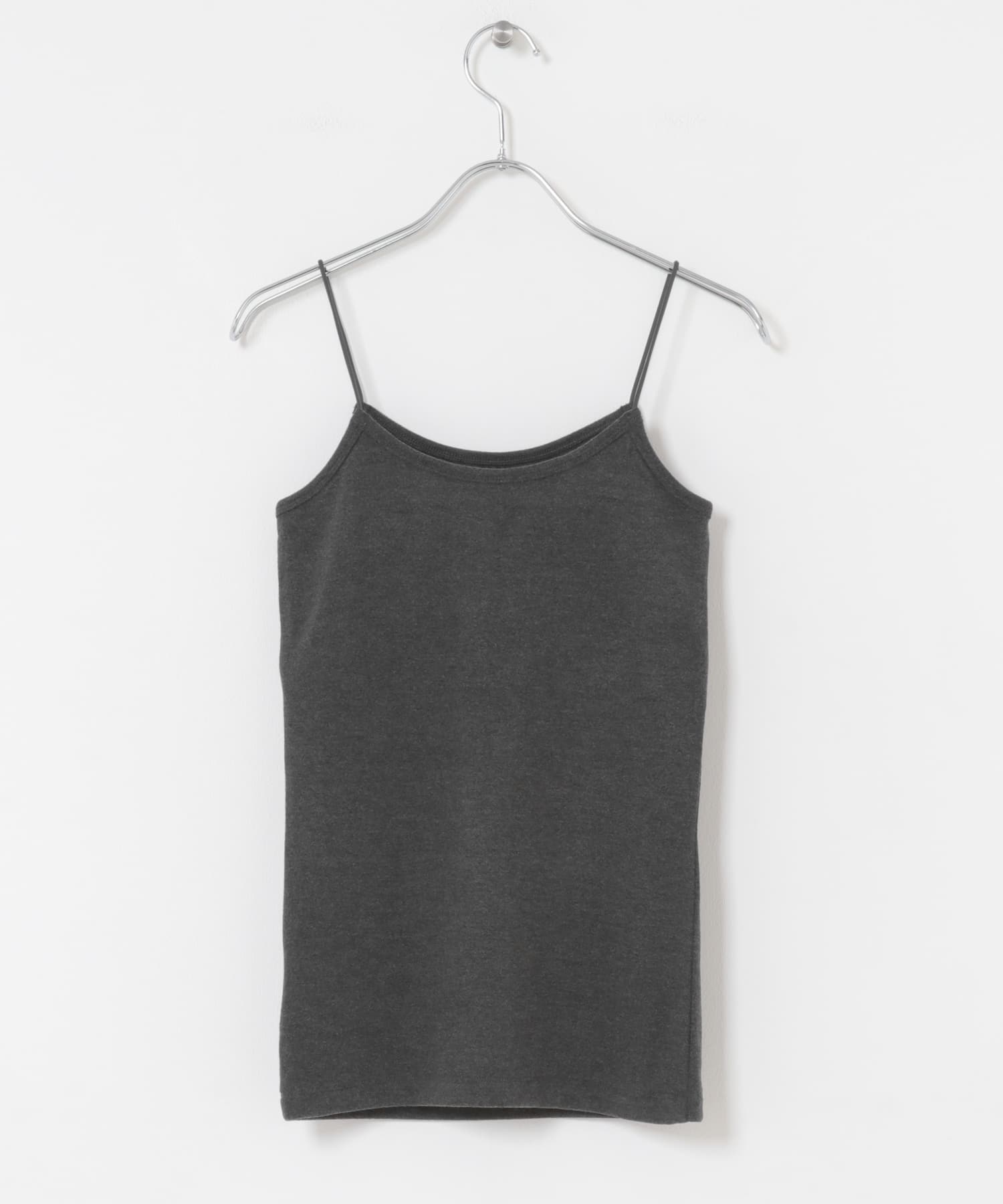 ピーチスキンカップ付きキャミソール CHARCOAL One