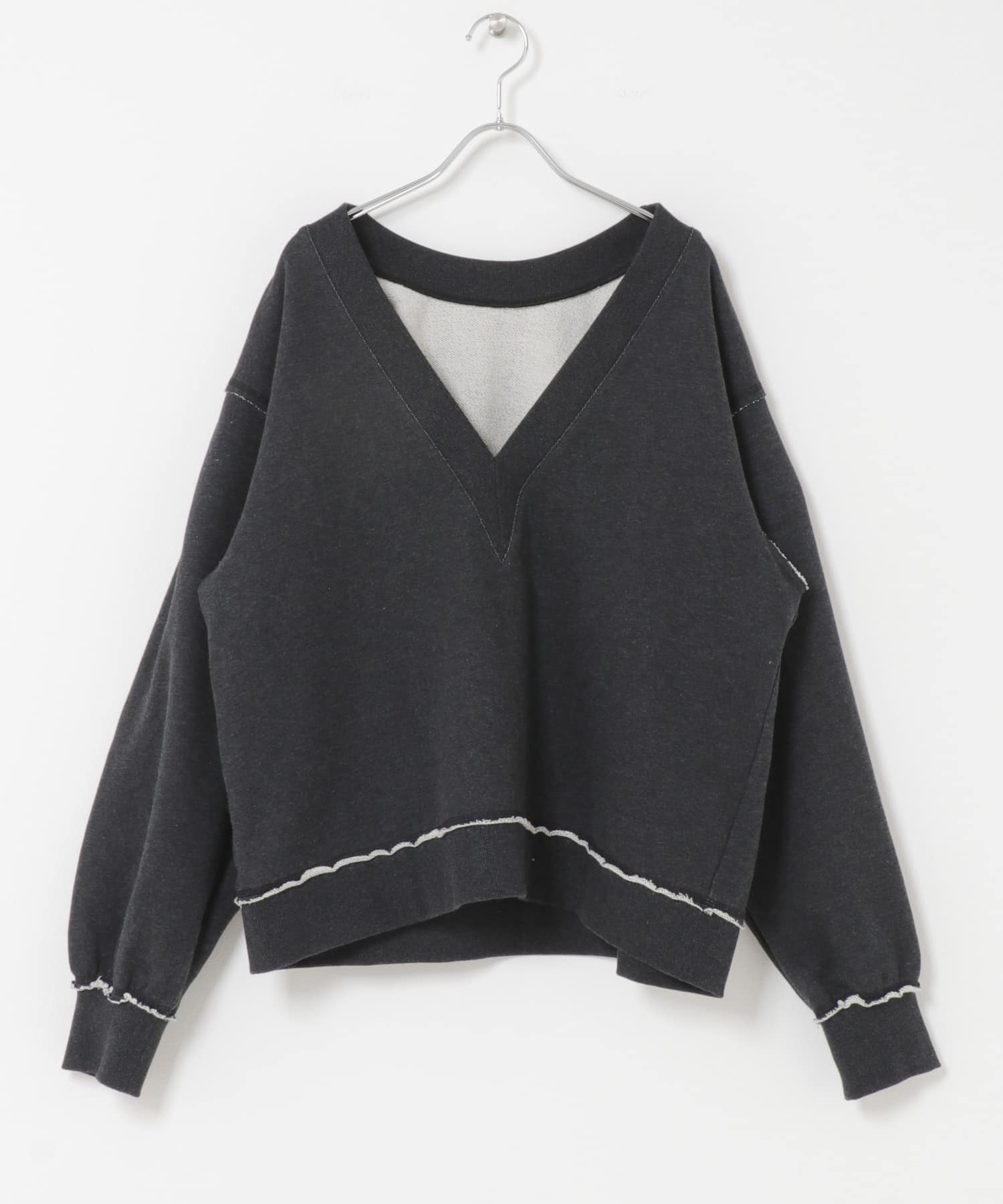2WAYルーズスウェット CHARCOAL One