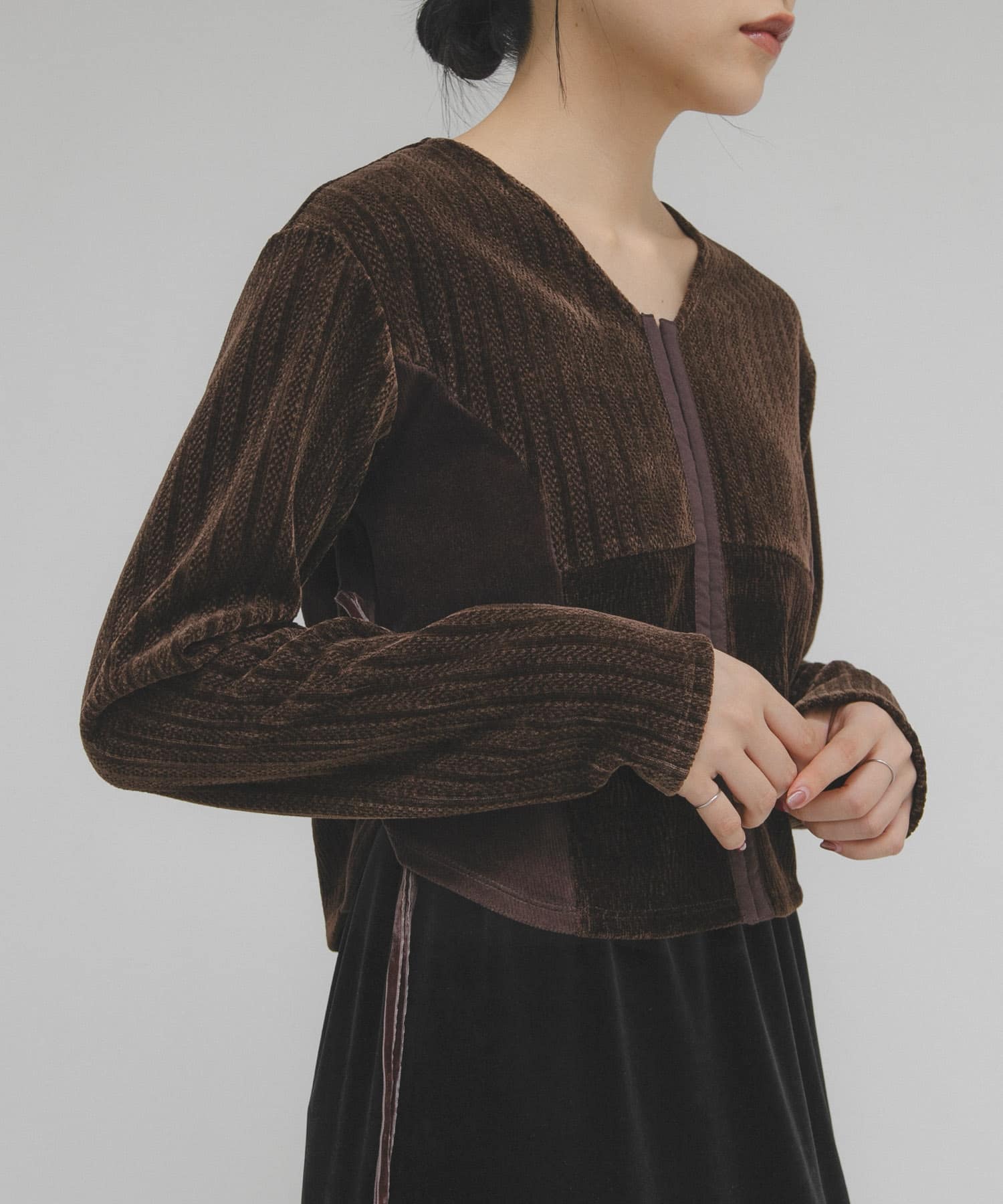 モールジャガードカーディガン