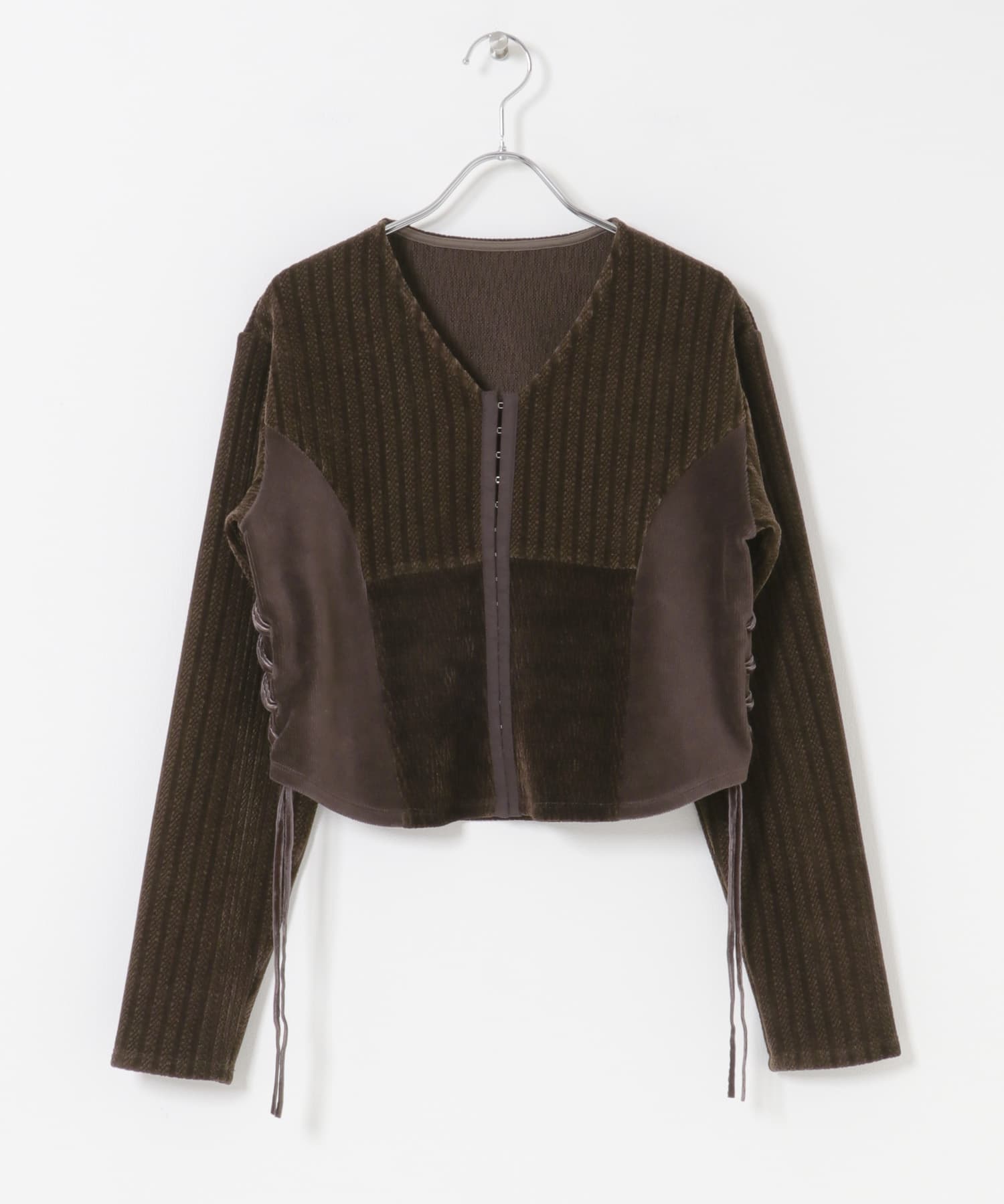 モールジャガードカーディガン BROWN One