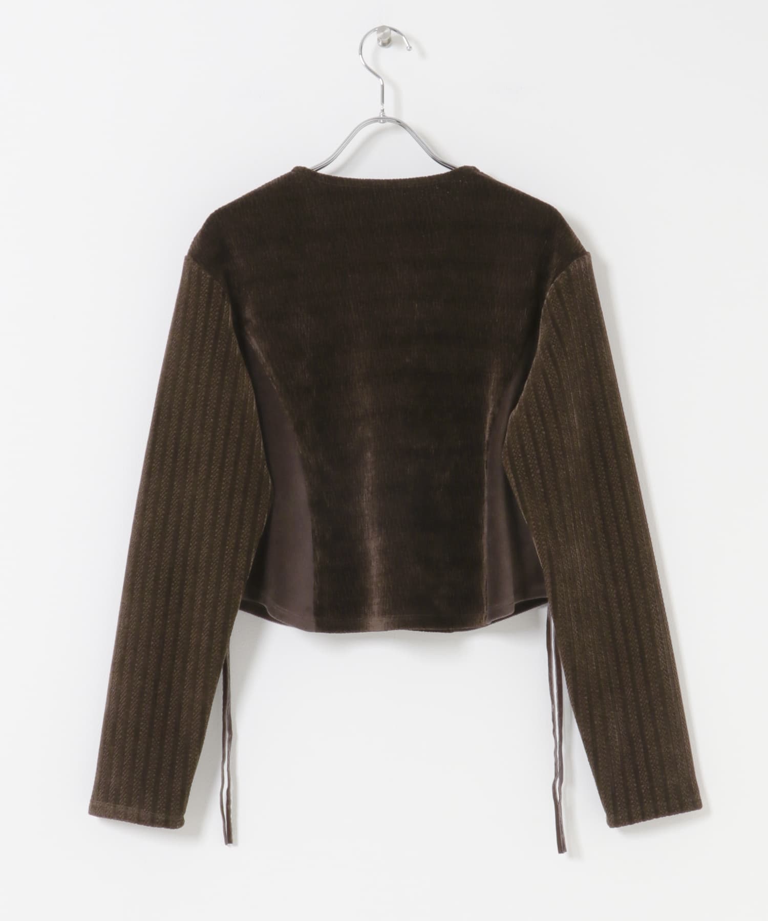 モールジャガードカーディガン BROWN One