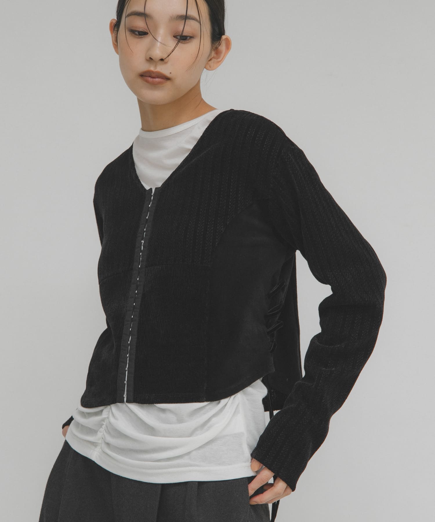 身長 : 163cm サイズ : one