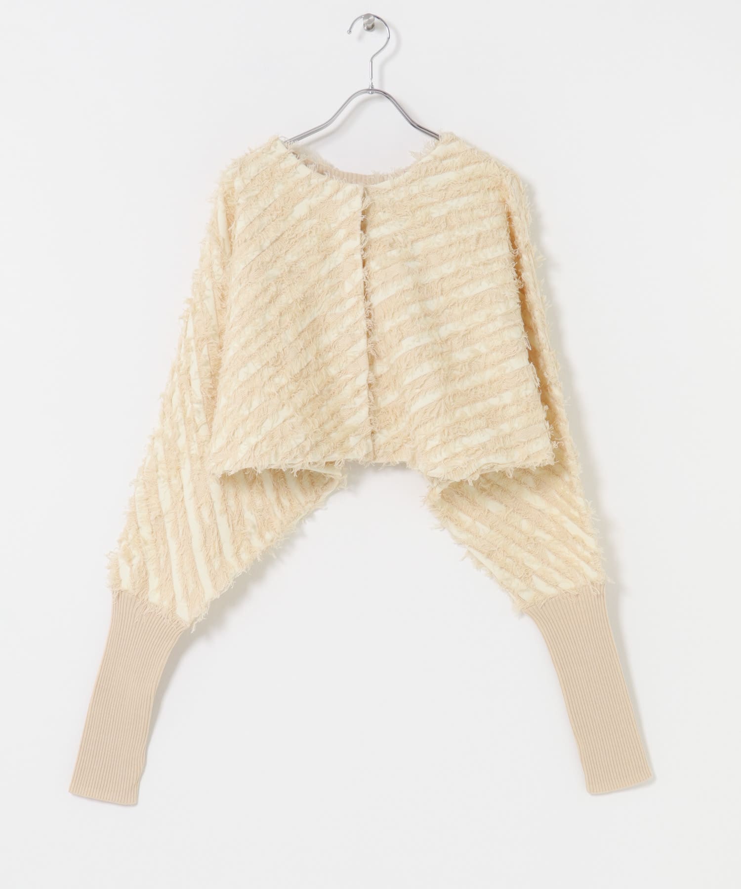 2WAYフリンジカーディガン BEIGE MIX One