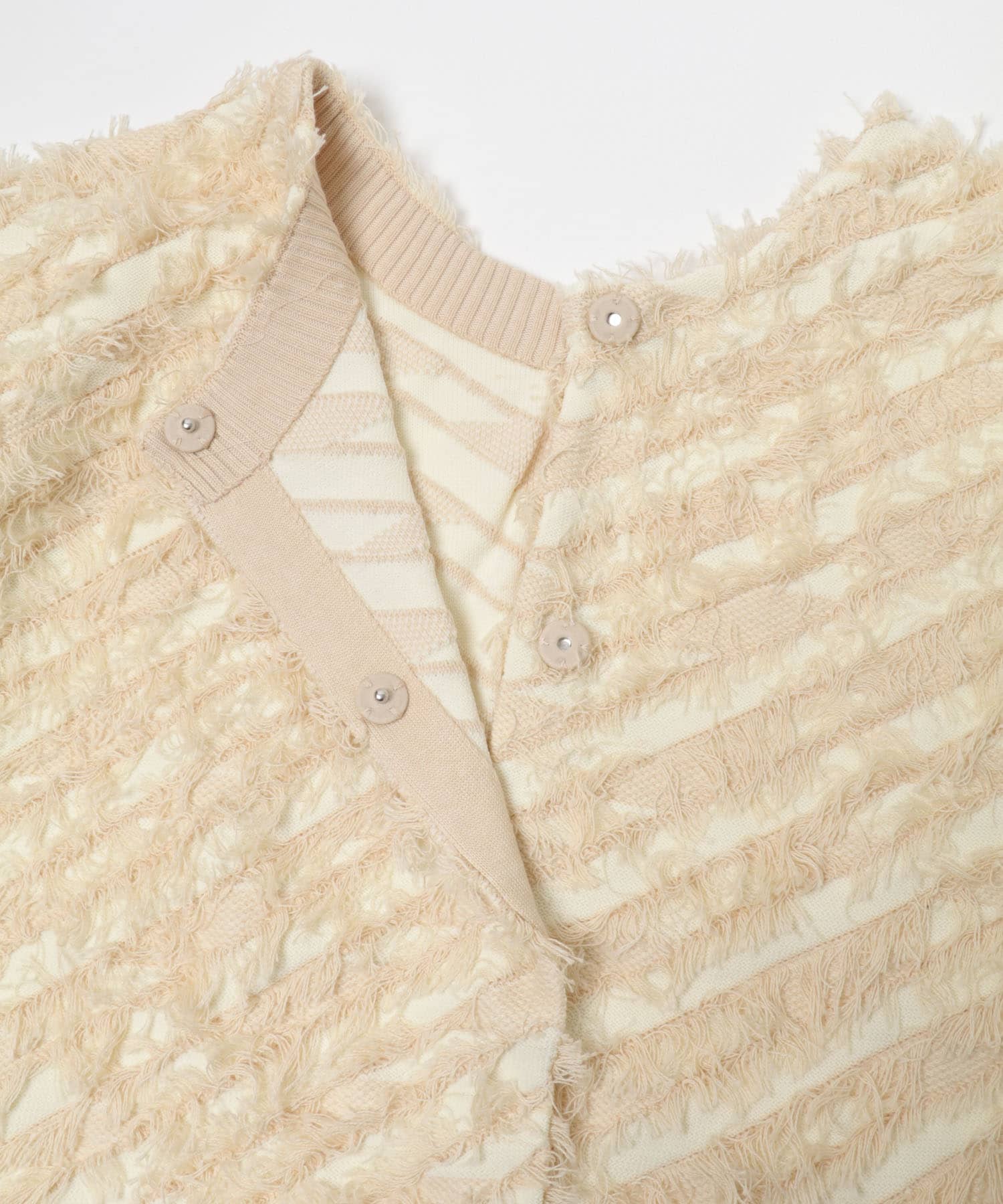 2WAYフリンジカーディガン BEIGE MIX One