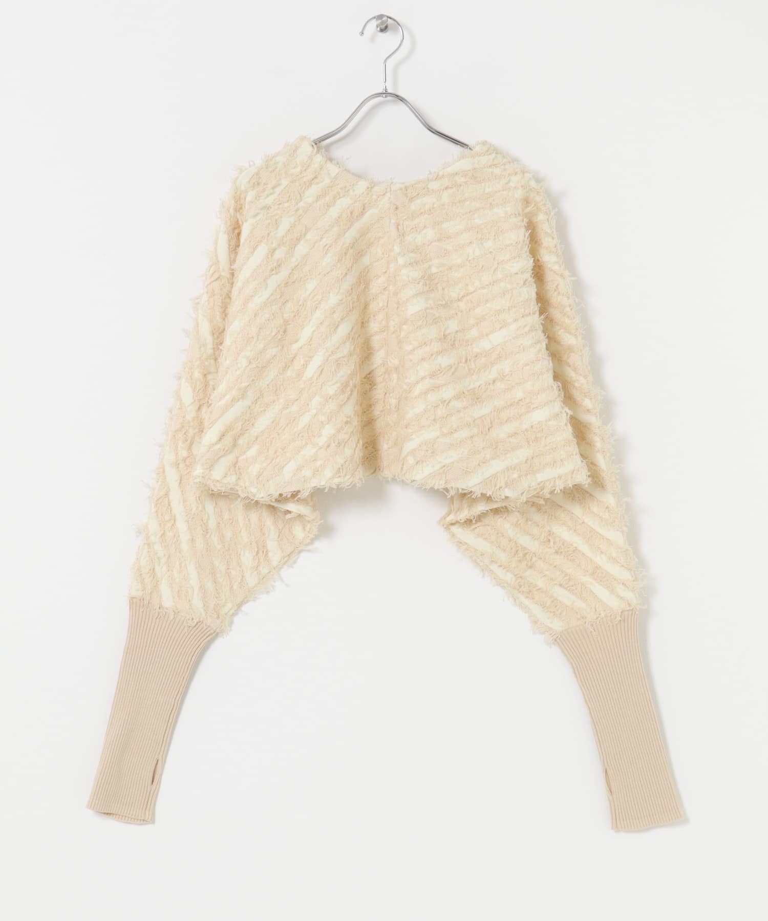 2WAYフリンジカーディガン BEIGE MIX One