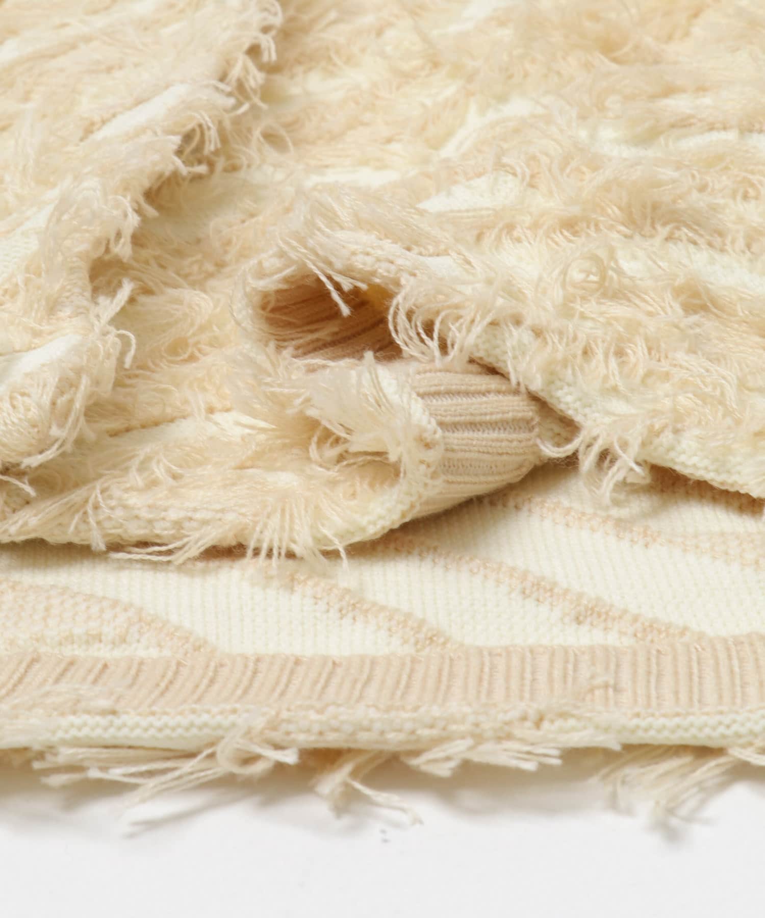 2WAYフリンジカーディガン BEIGE MIX One