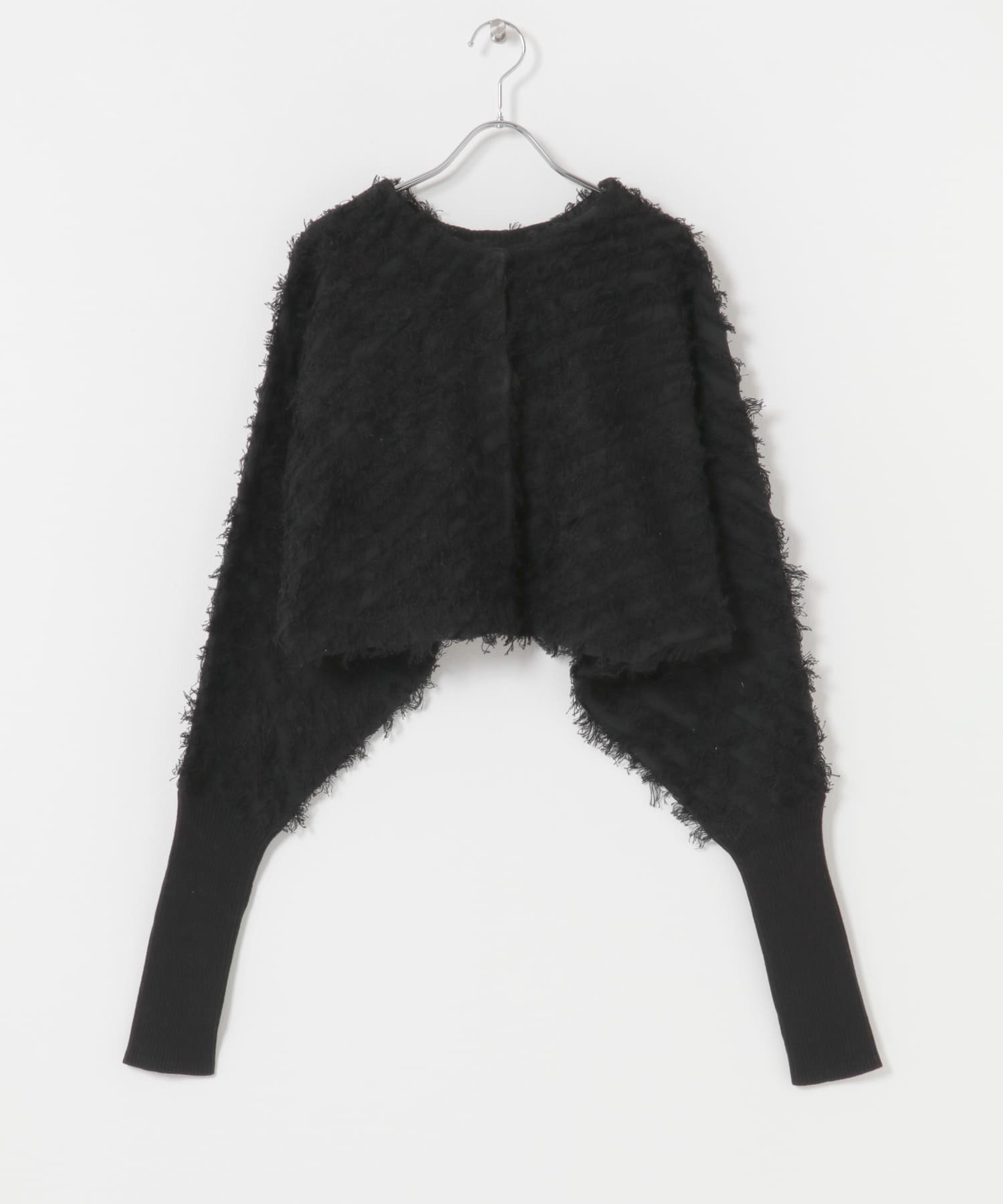 2WAYフリンジカーディガン BLACK One