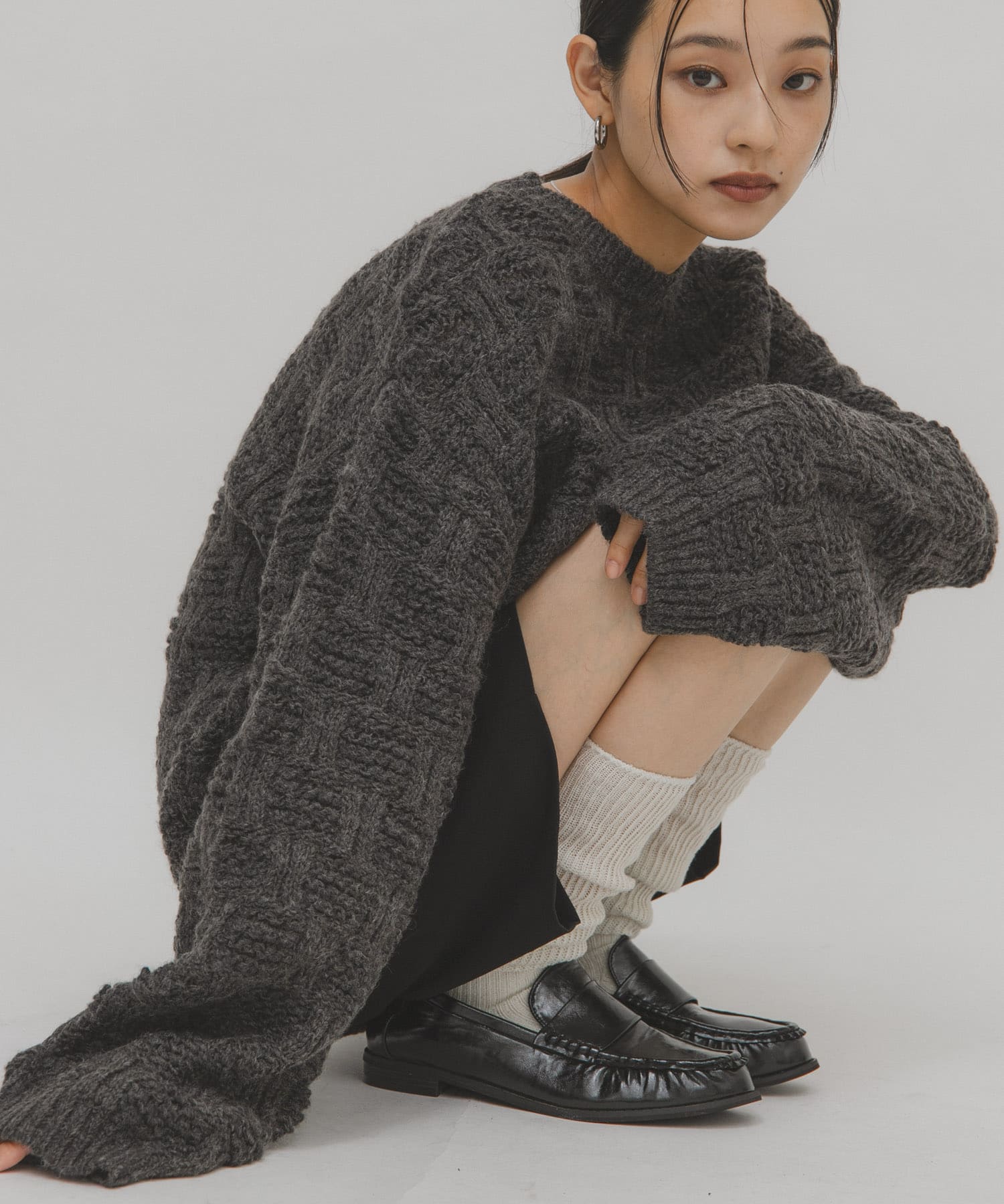 グリッドパターンニット