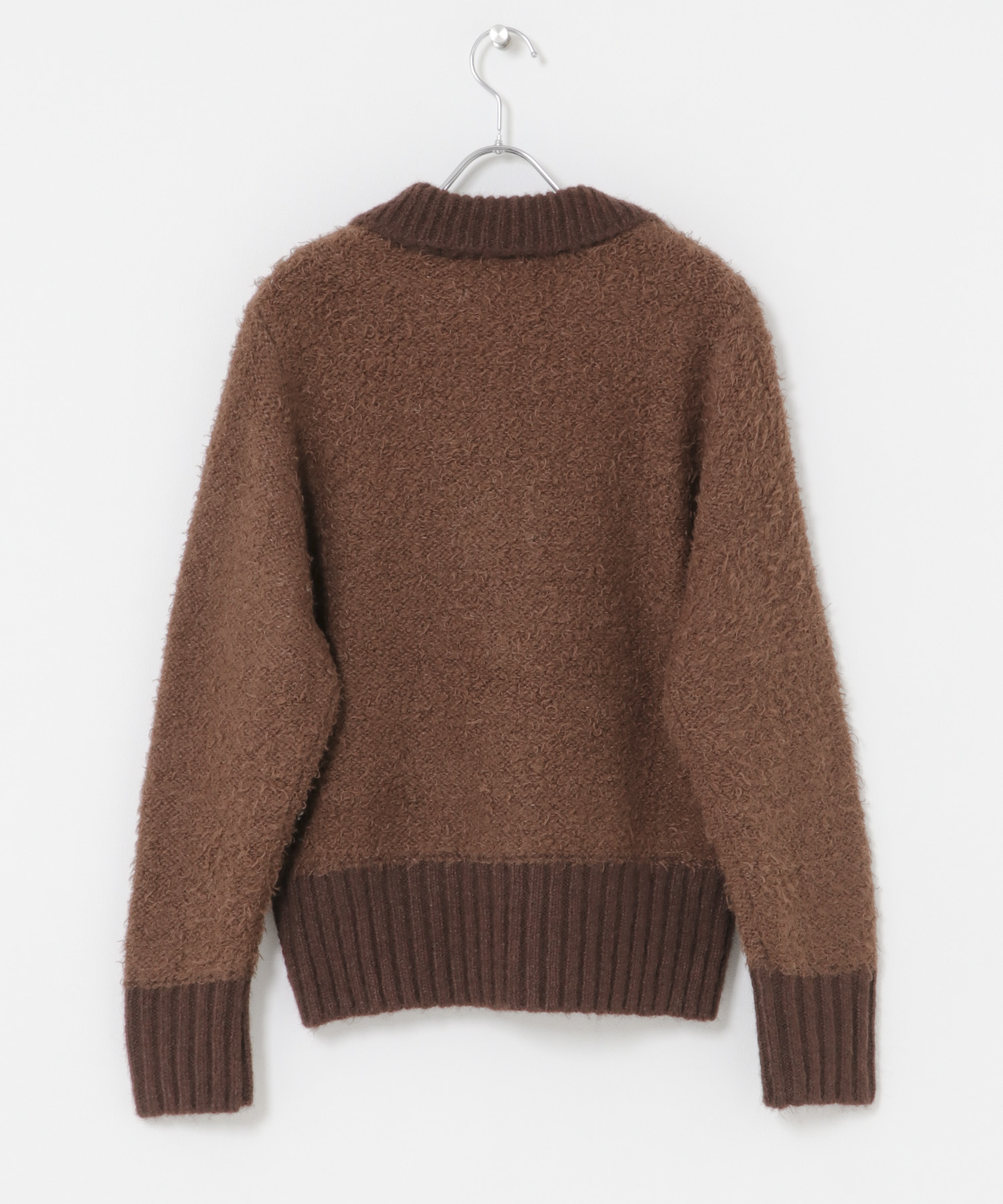 フロントホックベアーニット BROWN One