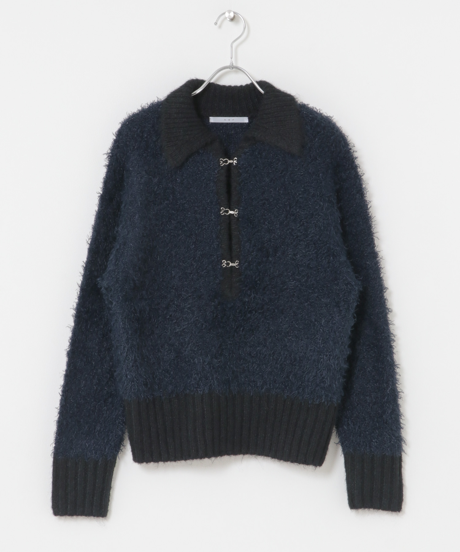 フロントホックベアーニット NAVY One