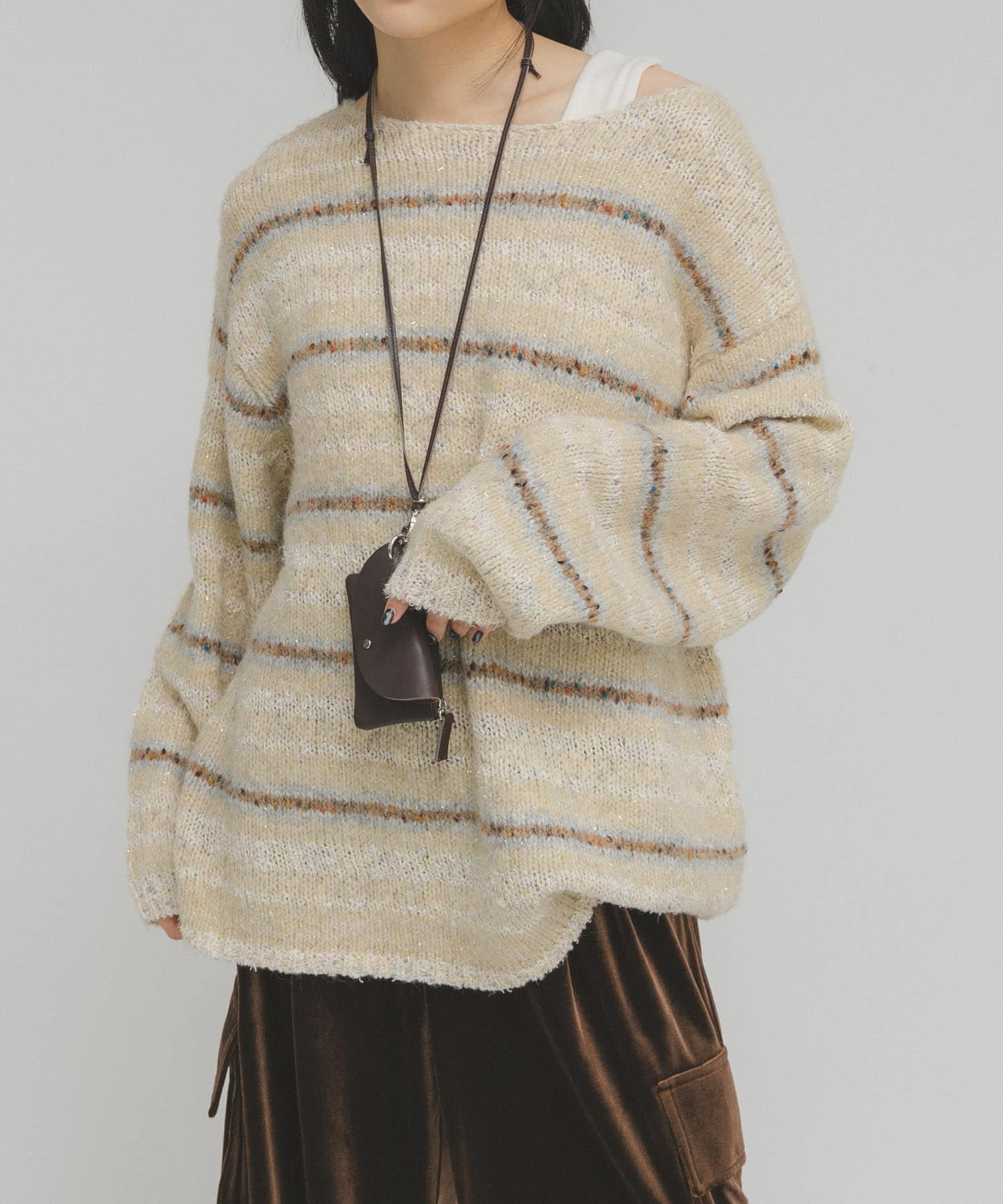 マルチボーダールーズニット