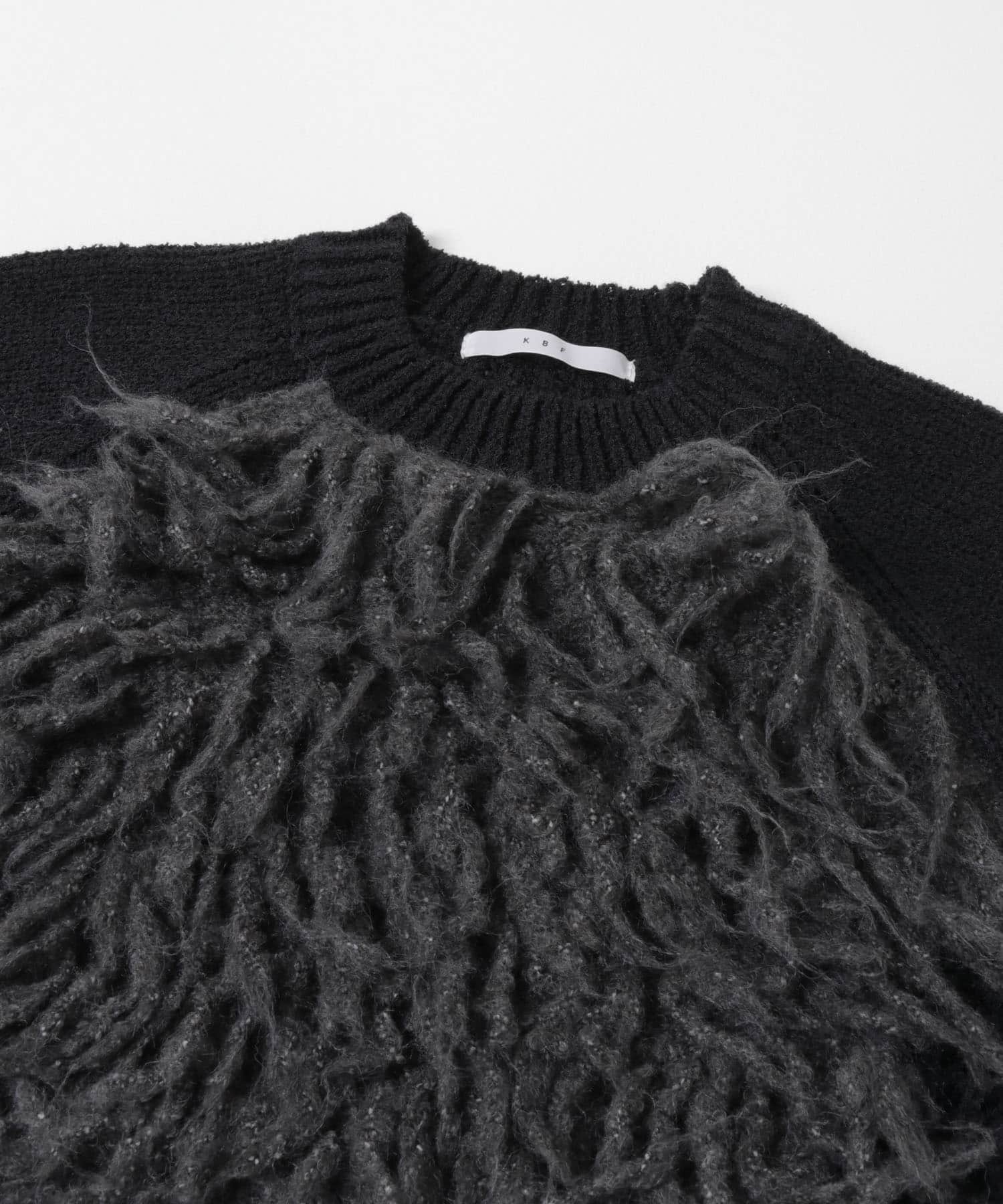 コンパクトフリンジニット CHARCOAL One