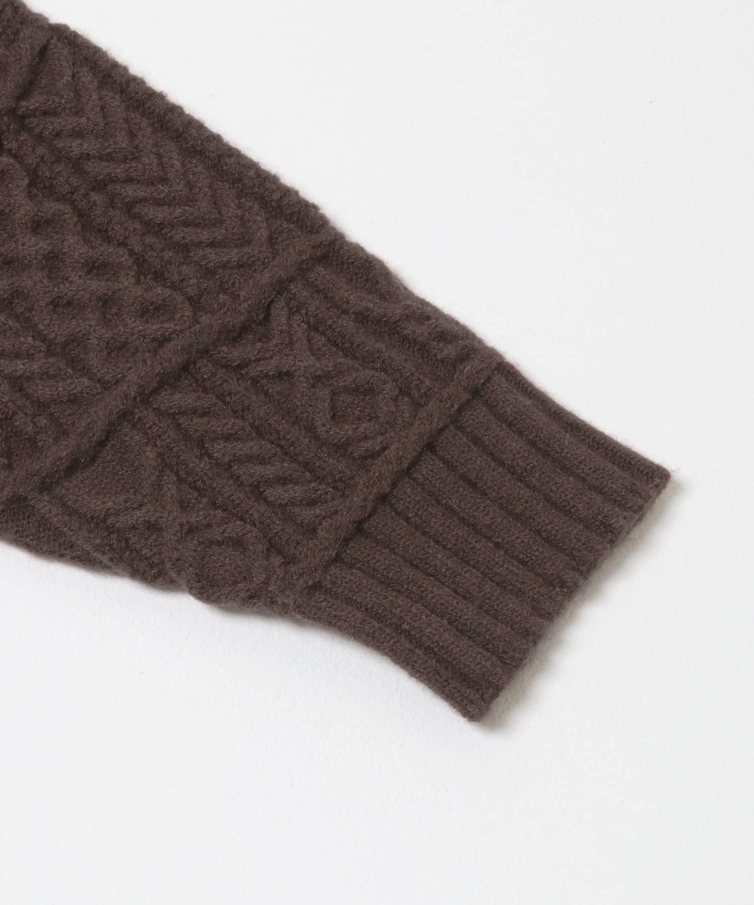 MIXケーブルショートニット BROWN One