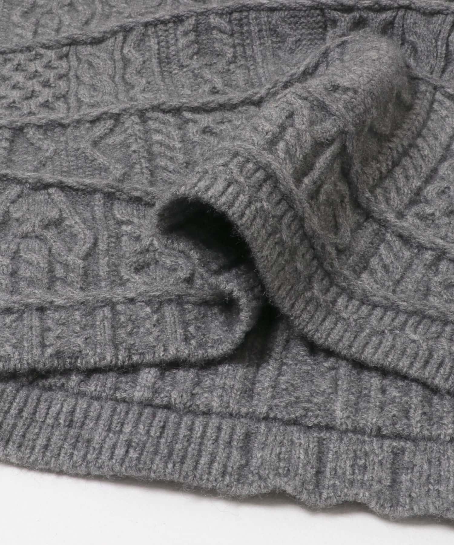 MIXケーブルショートニット GRAY One