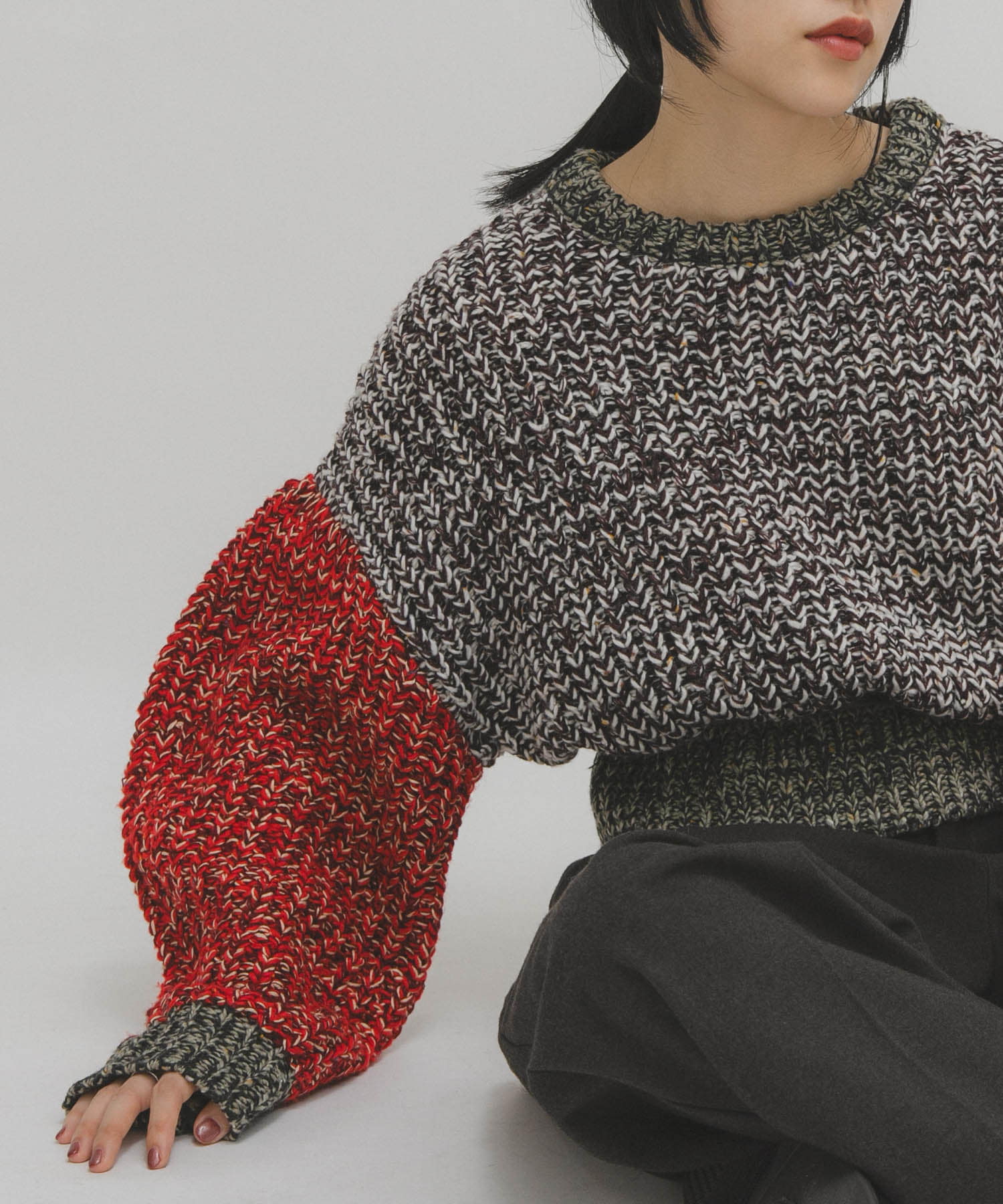 マルチカラーサイクルニット