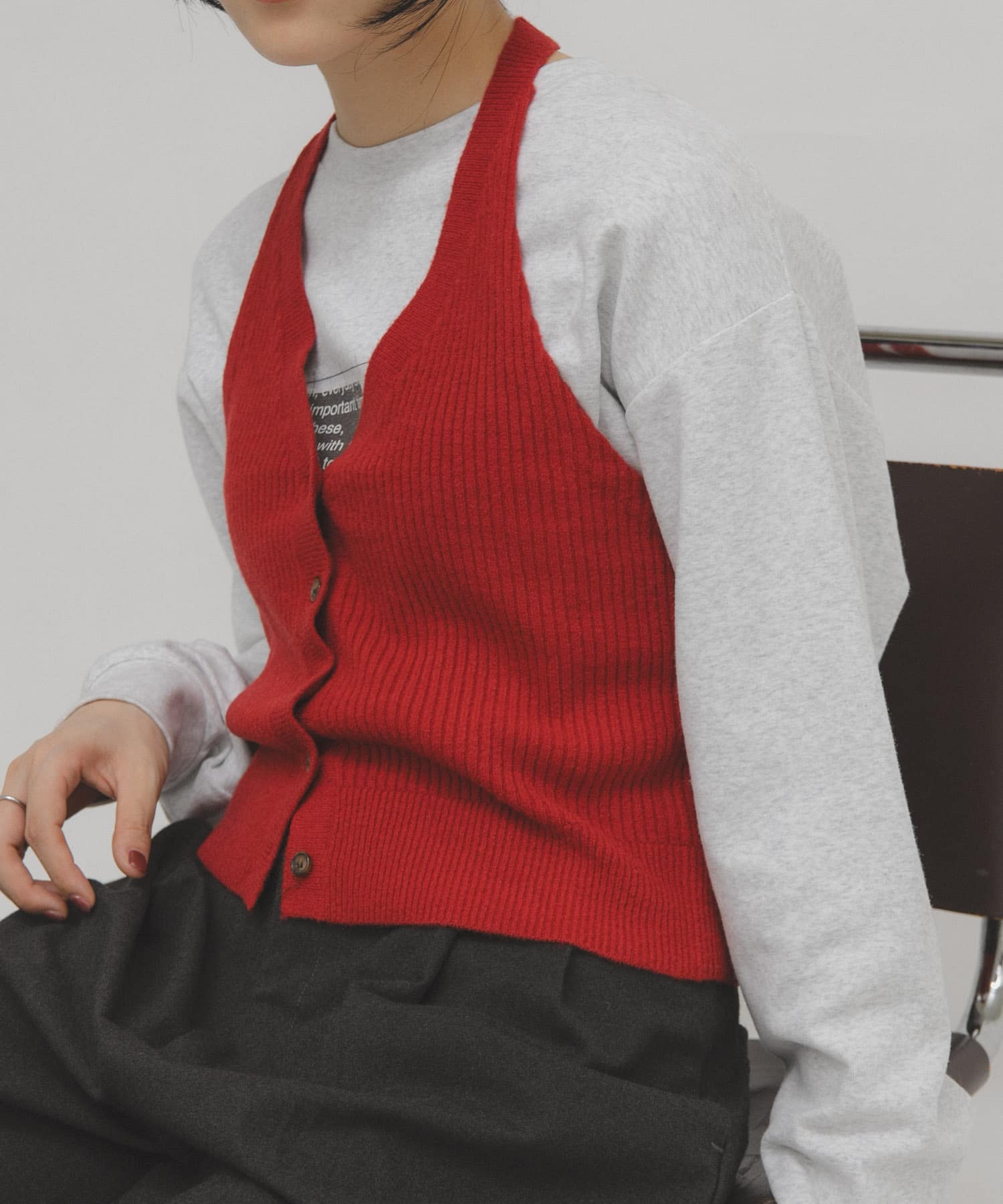 2WAYニットビスチェ