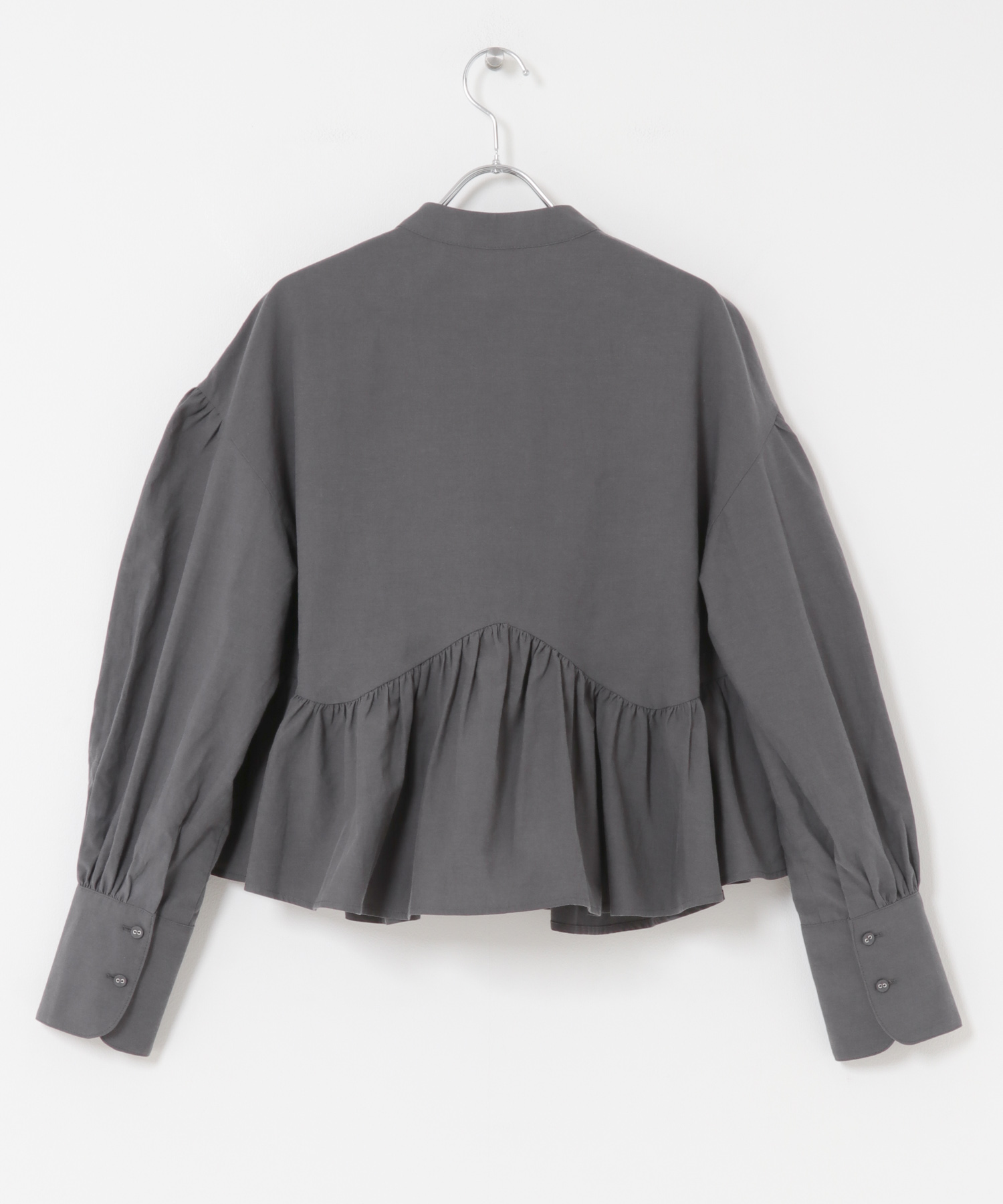 アシンメトリースイッチングブラウス CHARCOAL One