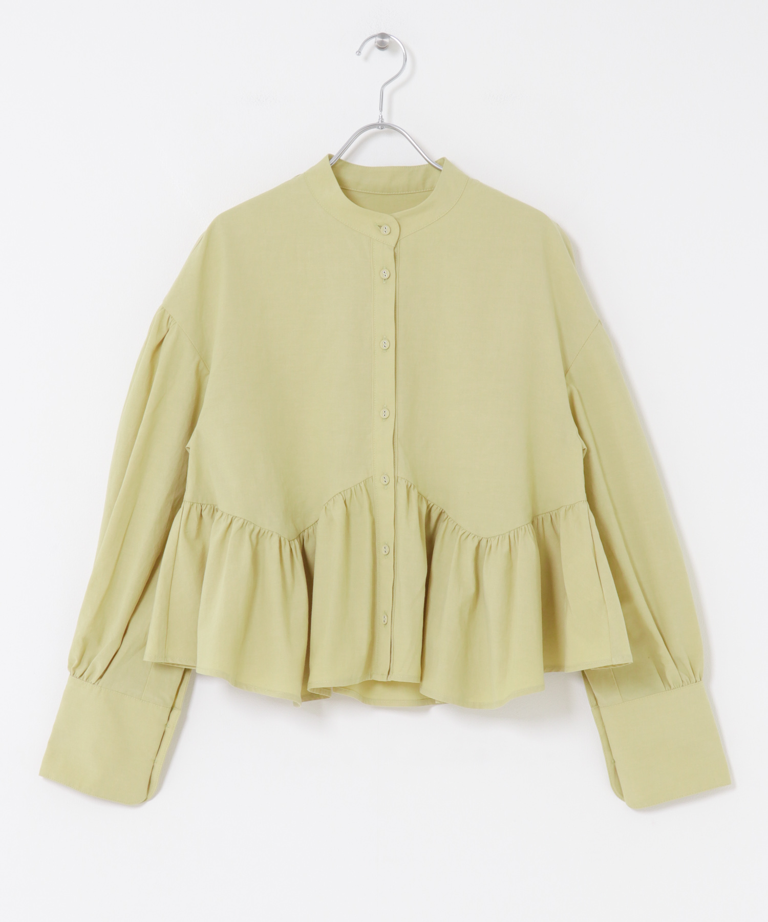 アシンメトリースイッチングブラウス YELLOW BEG One