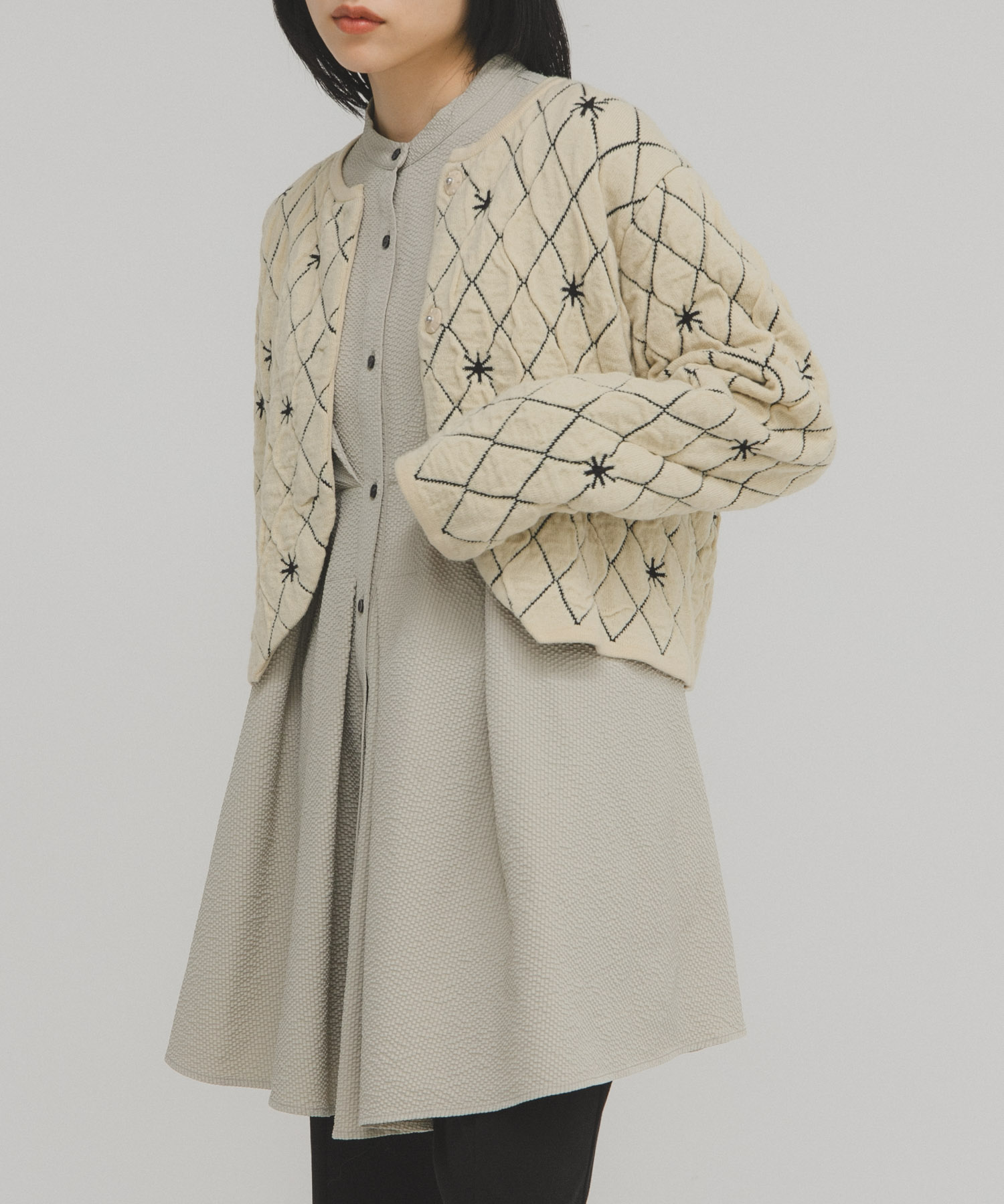 ウエストタックロングシャツ