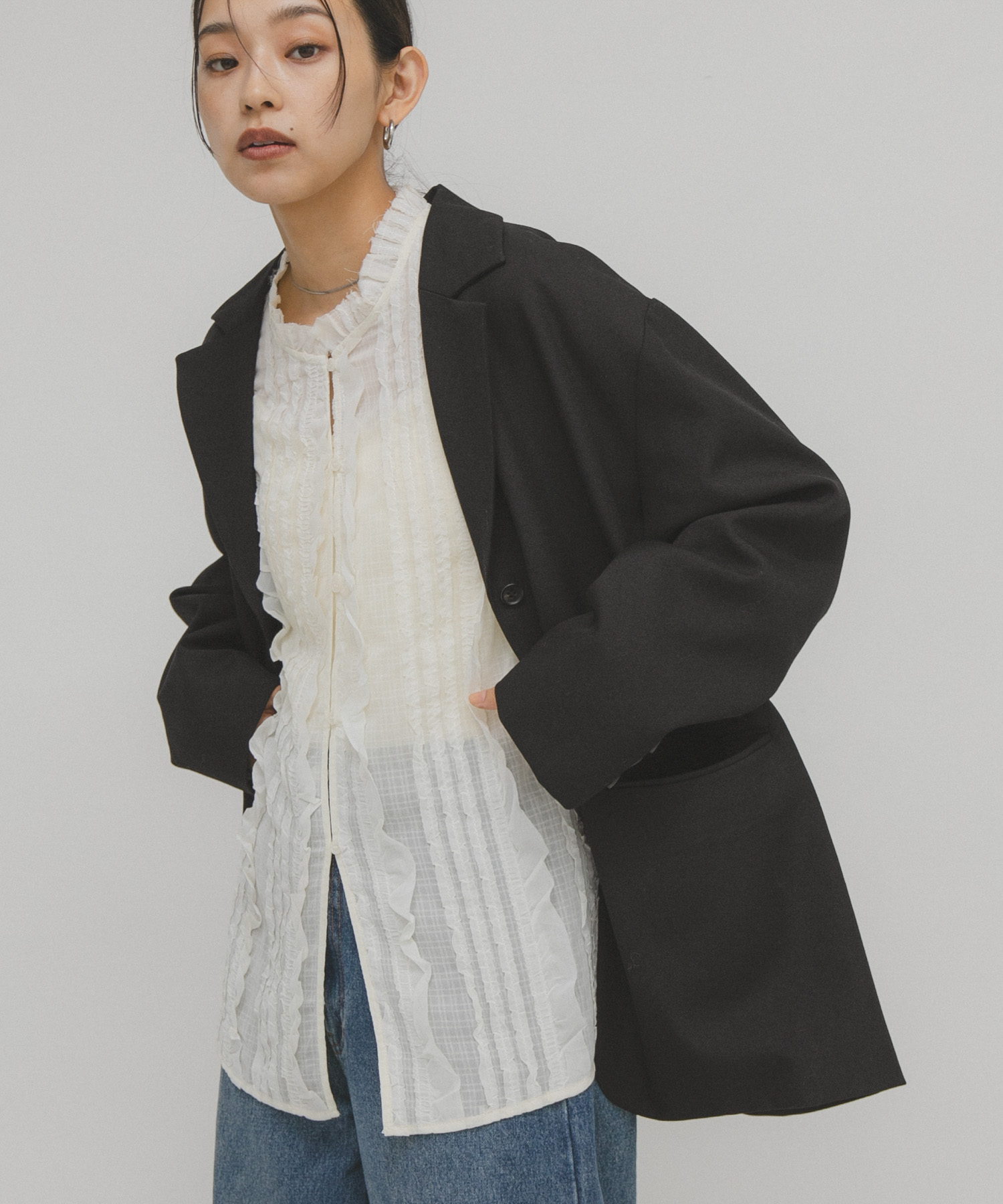 身長：163cm サイズ：one