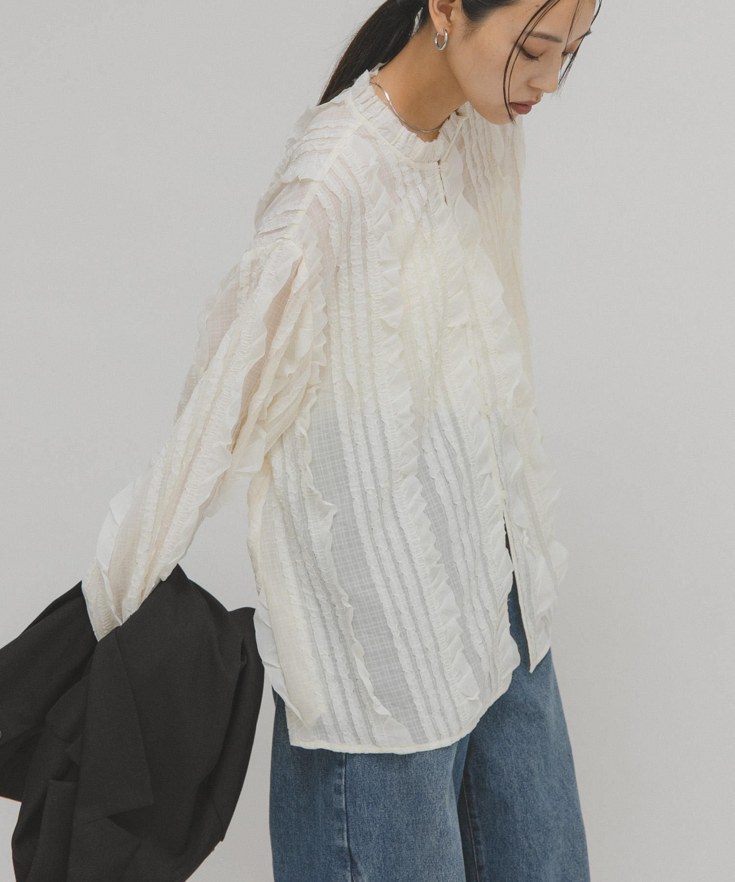 身長：163cm サイズ：one