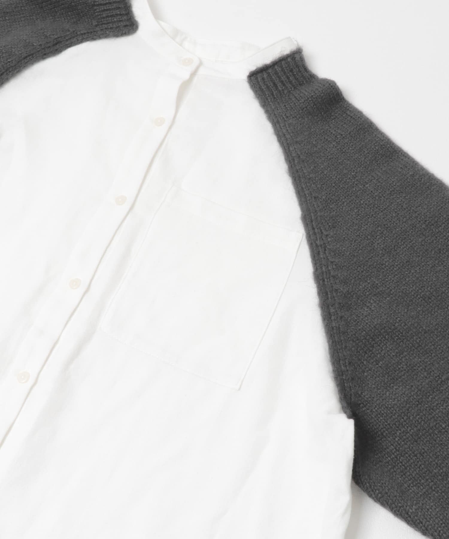 ニットスリーブデザインシャツ OFF×CCL One