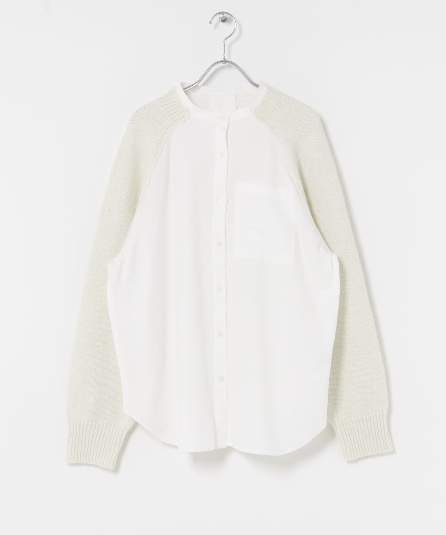 ニットスリーブデザインシャツ OFF×OFF One