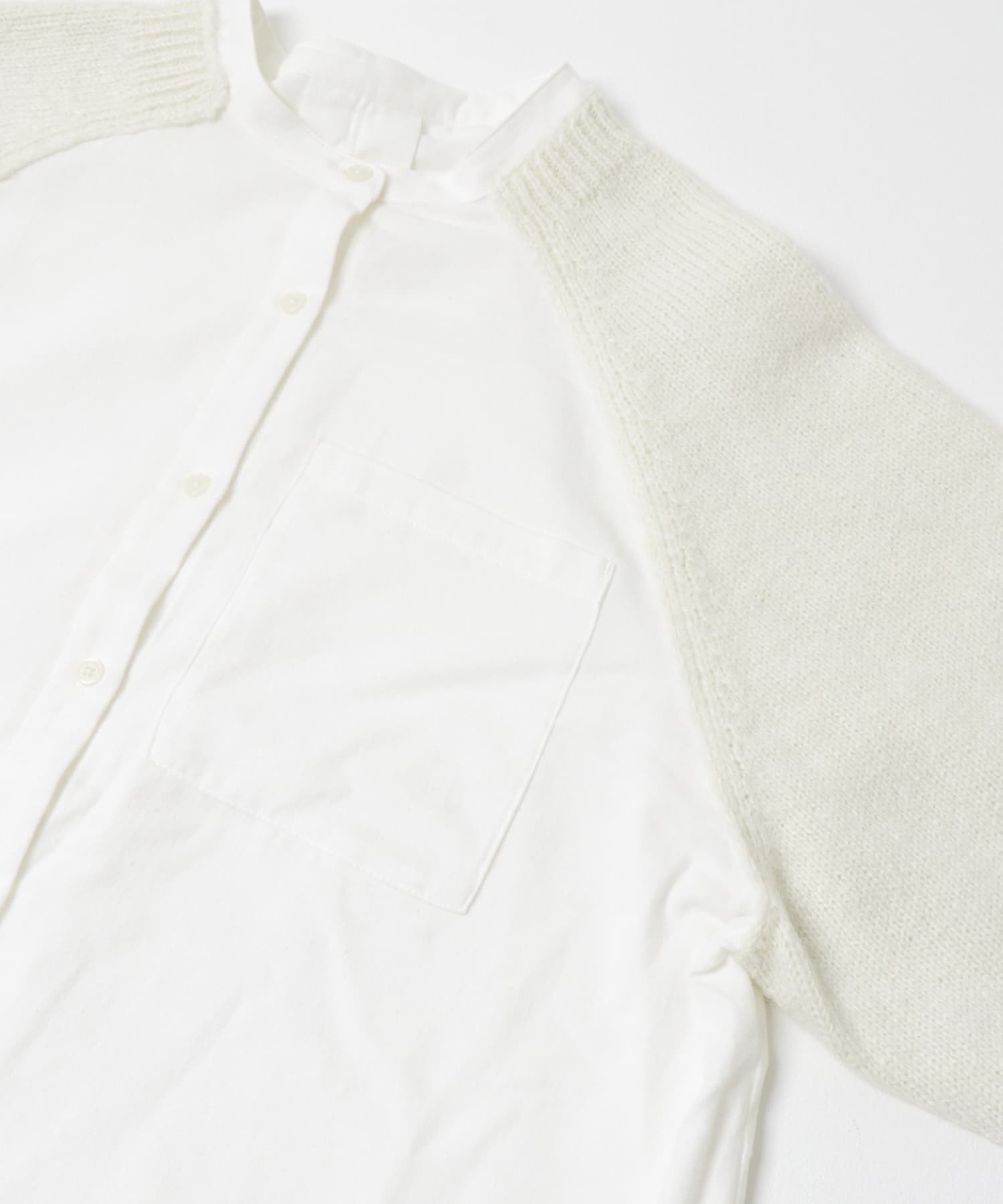 ニットスリーブデザインシャツ OFF×OFF One