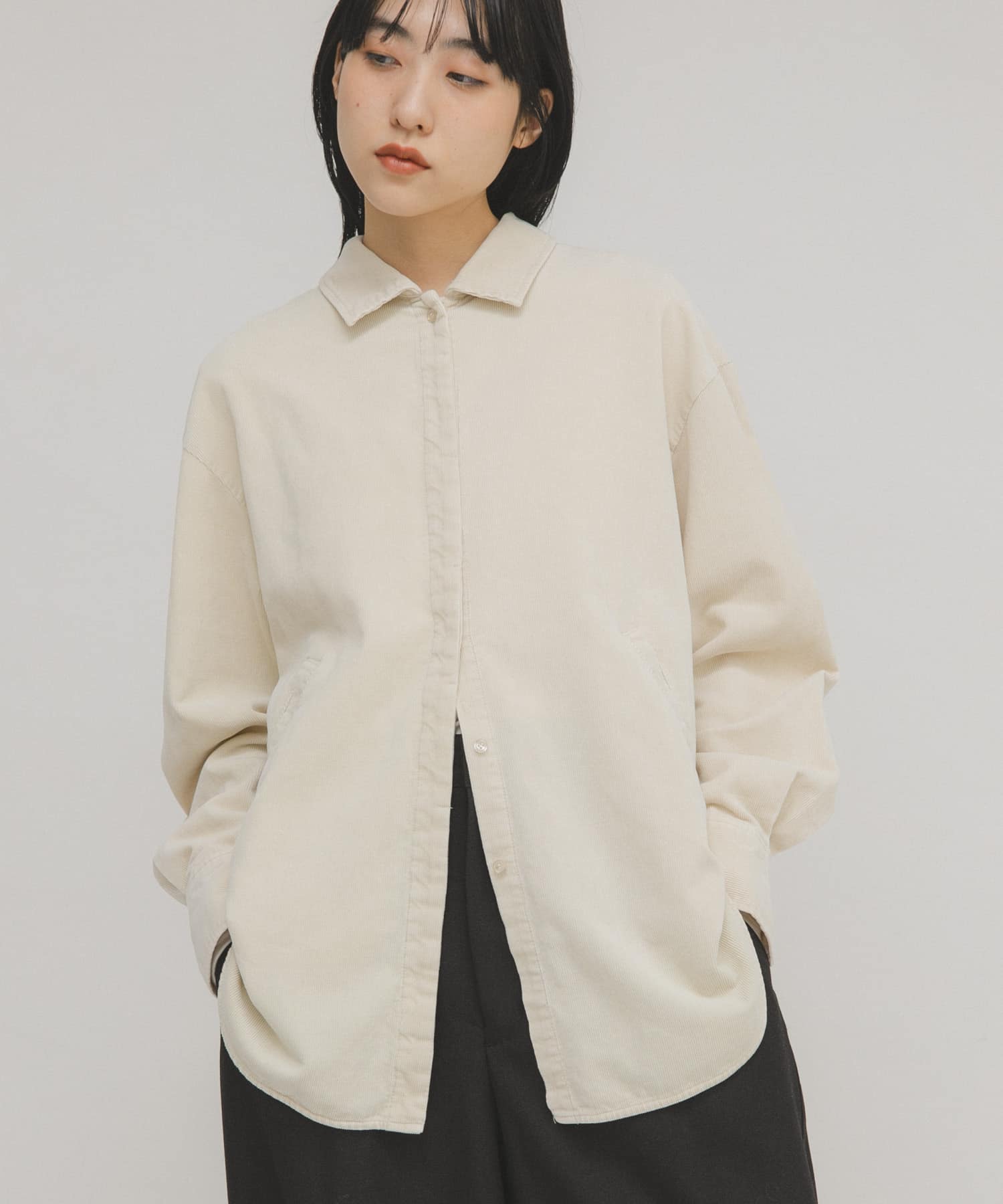 コーデュロイボタンダウンシャツ