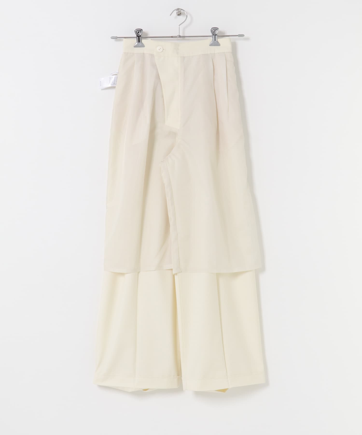 センタープレスストレートパンツ IVORY One