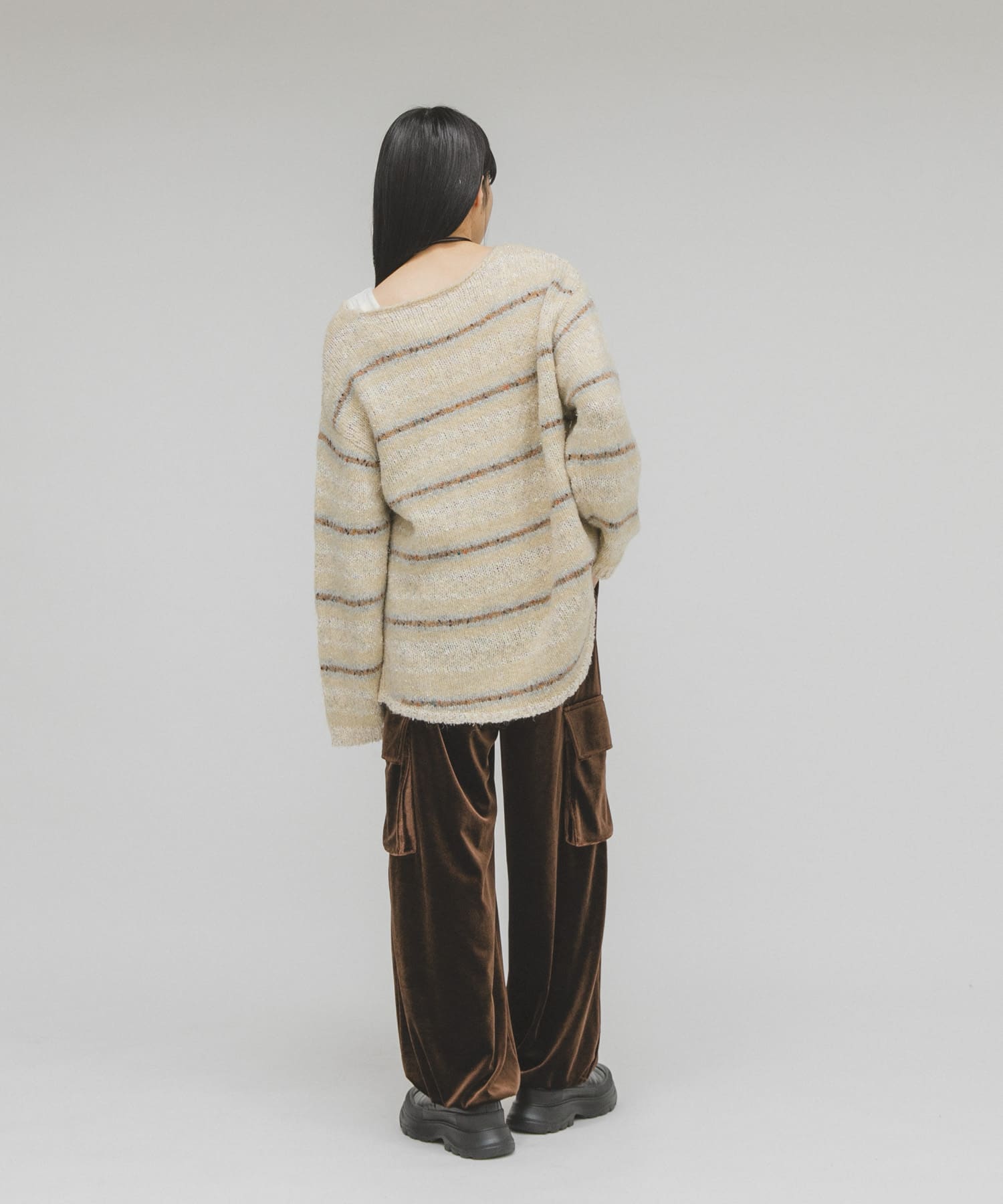 ベロアカーゴパンツ BROWN2 One