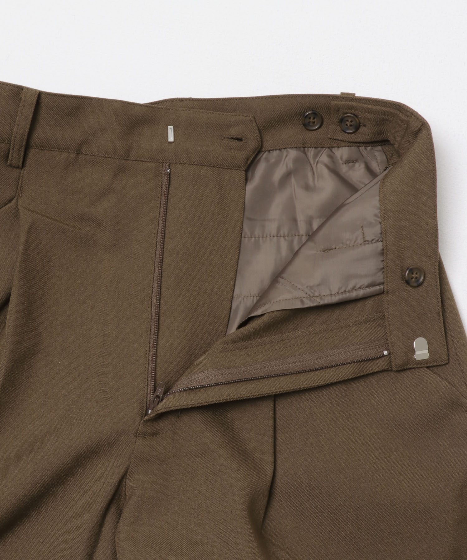 バレルレッグタックスラックス BROWN 36