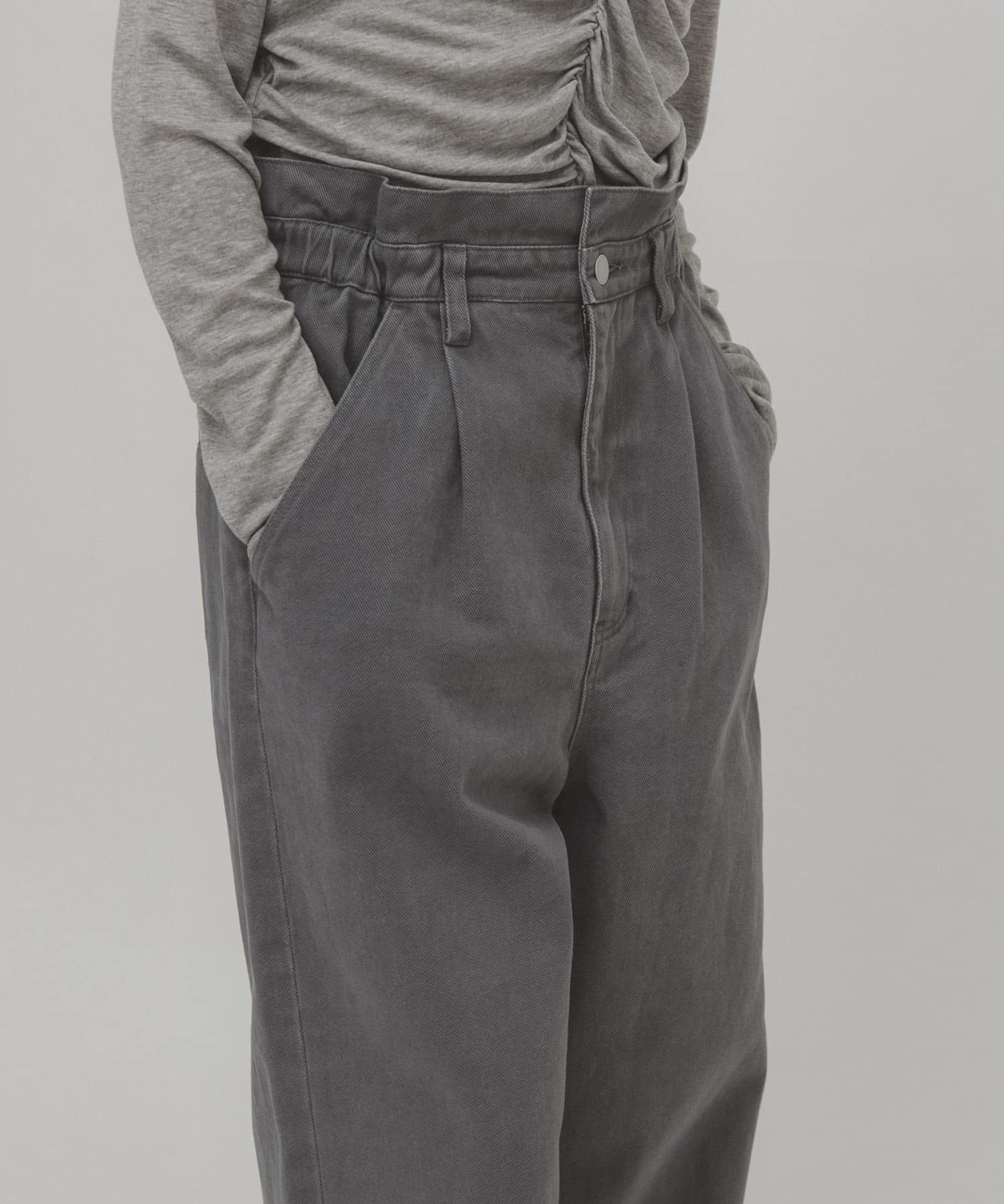 フリルウエストツイルパンツ