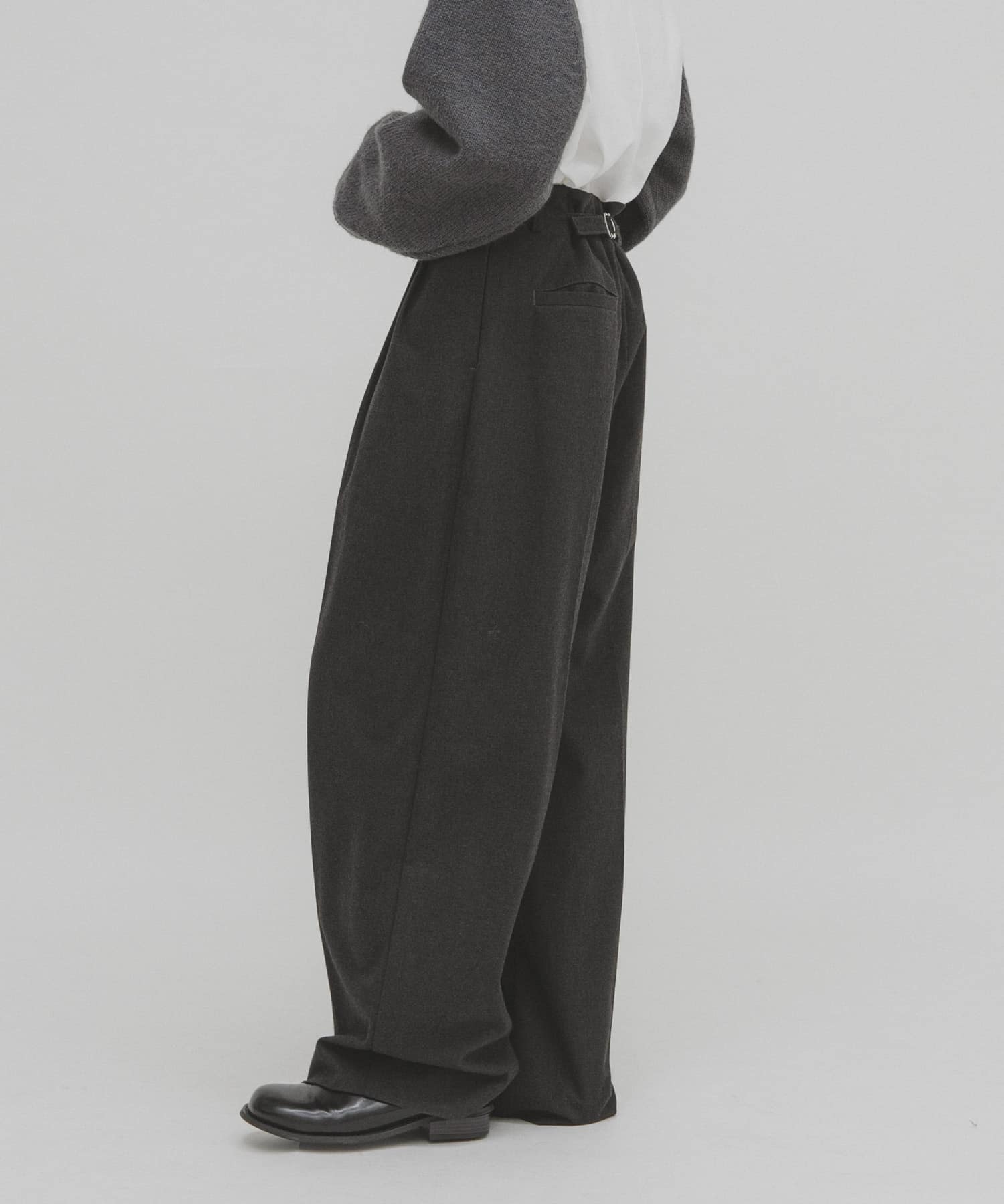 ウールライクブラッジュドパンツ