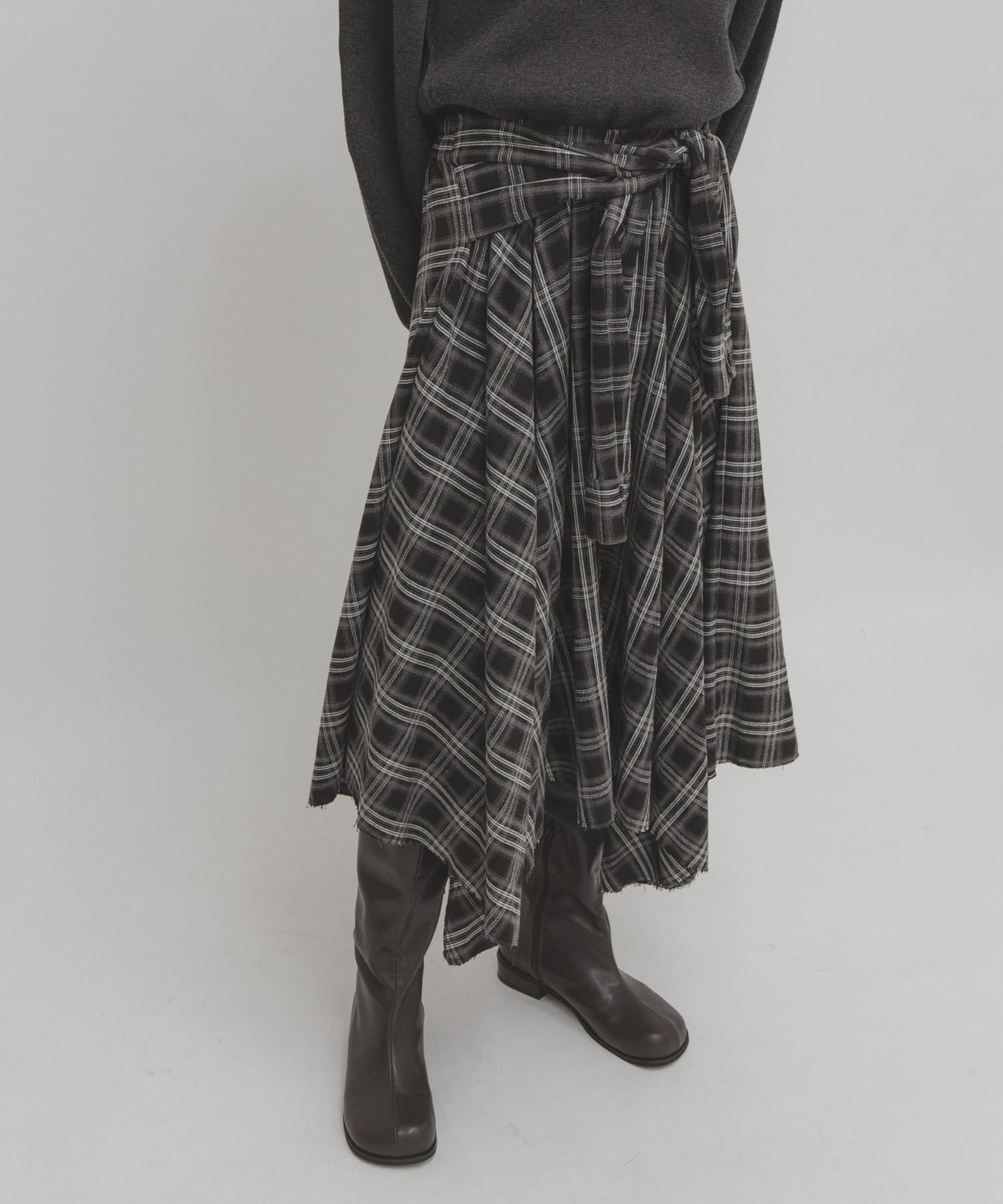 ノットデザインチェックスカート