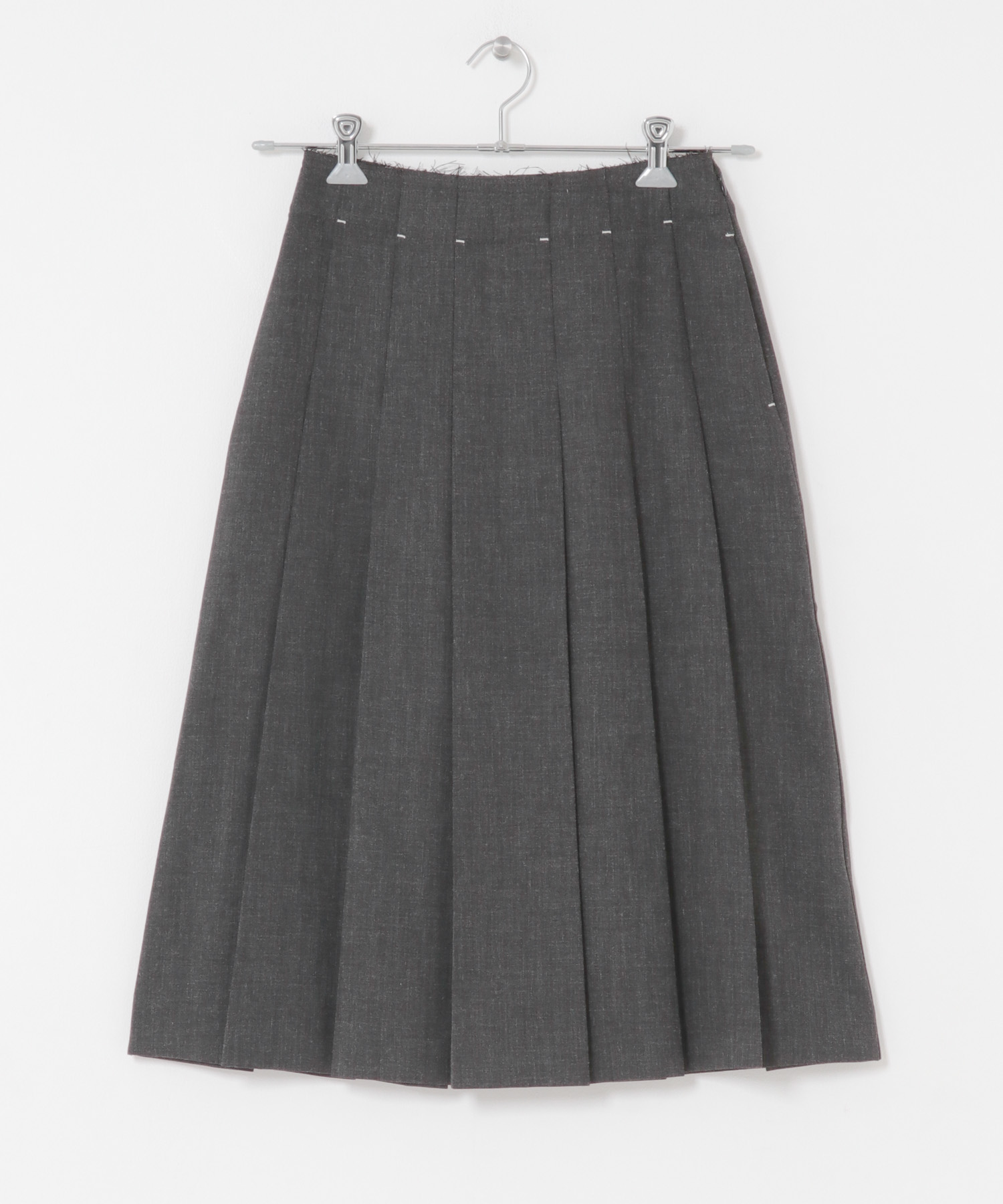 プリーツミディスカート CHARCOAL One