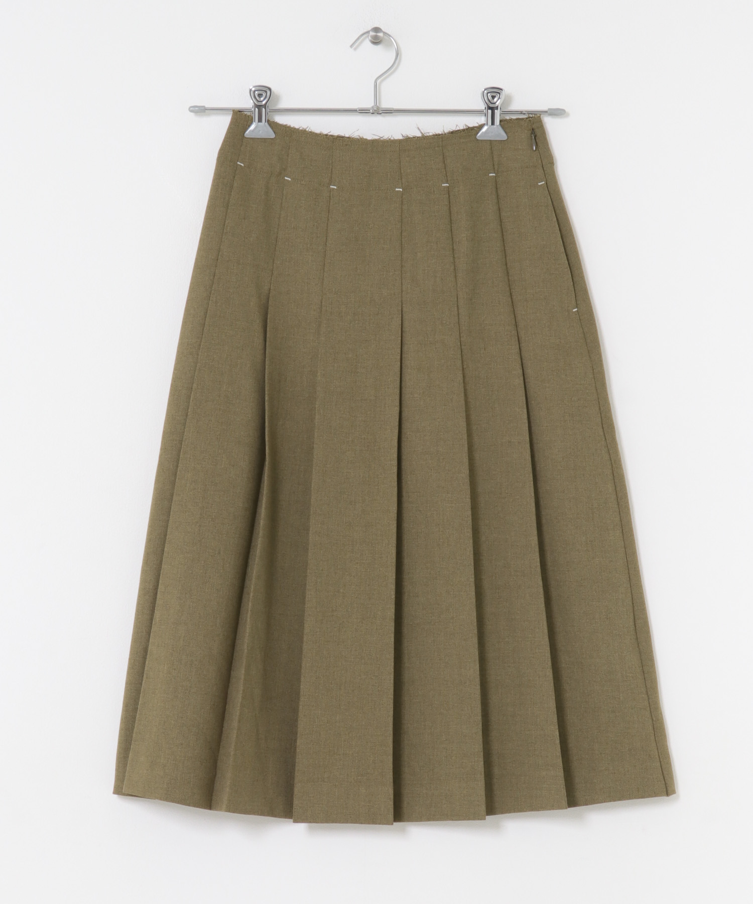 プリーツミディスカート BROWN One