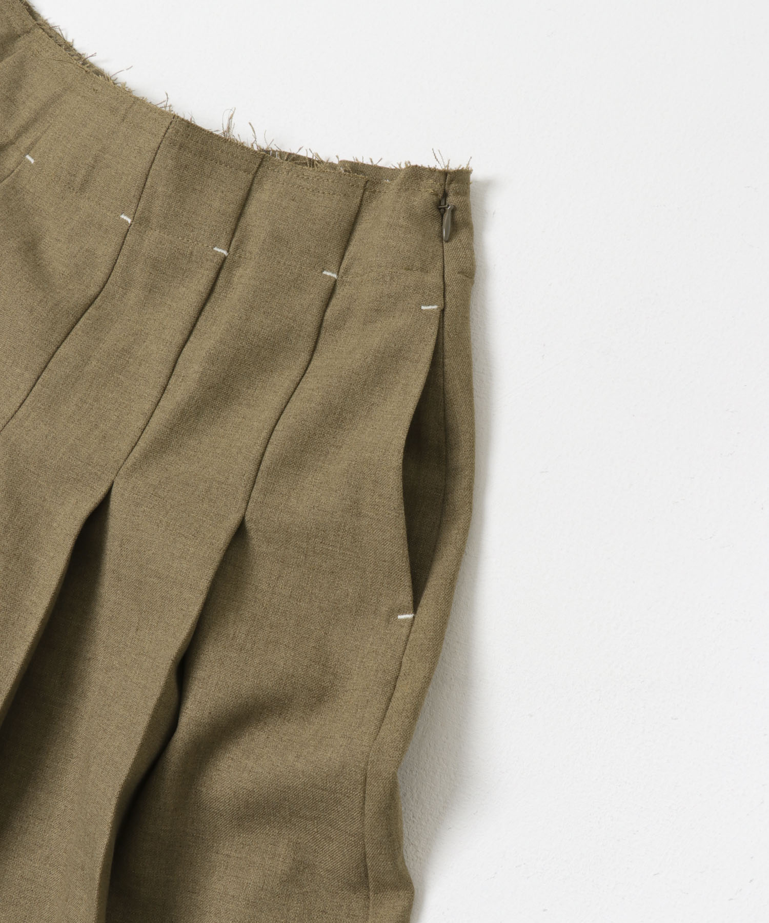 プリーツミディスカート BROWN One