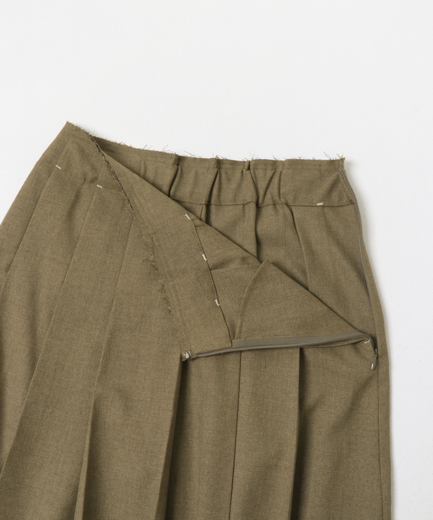 プリーツミディスカート BROWN One