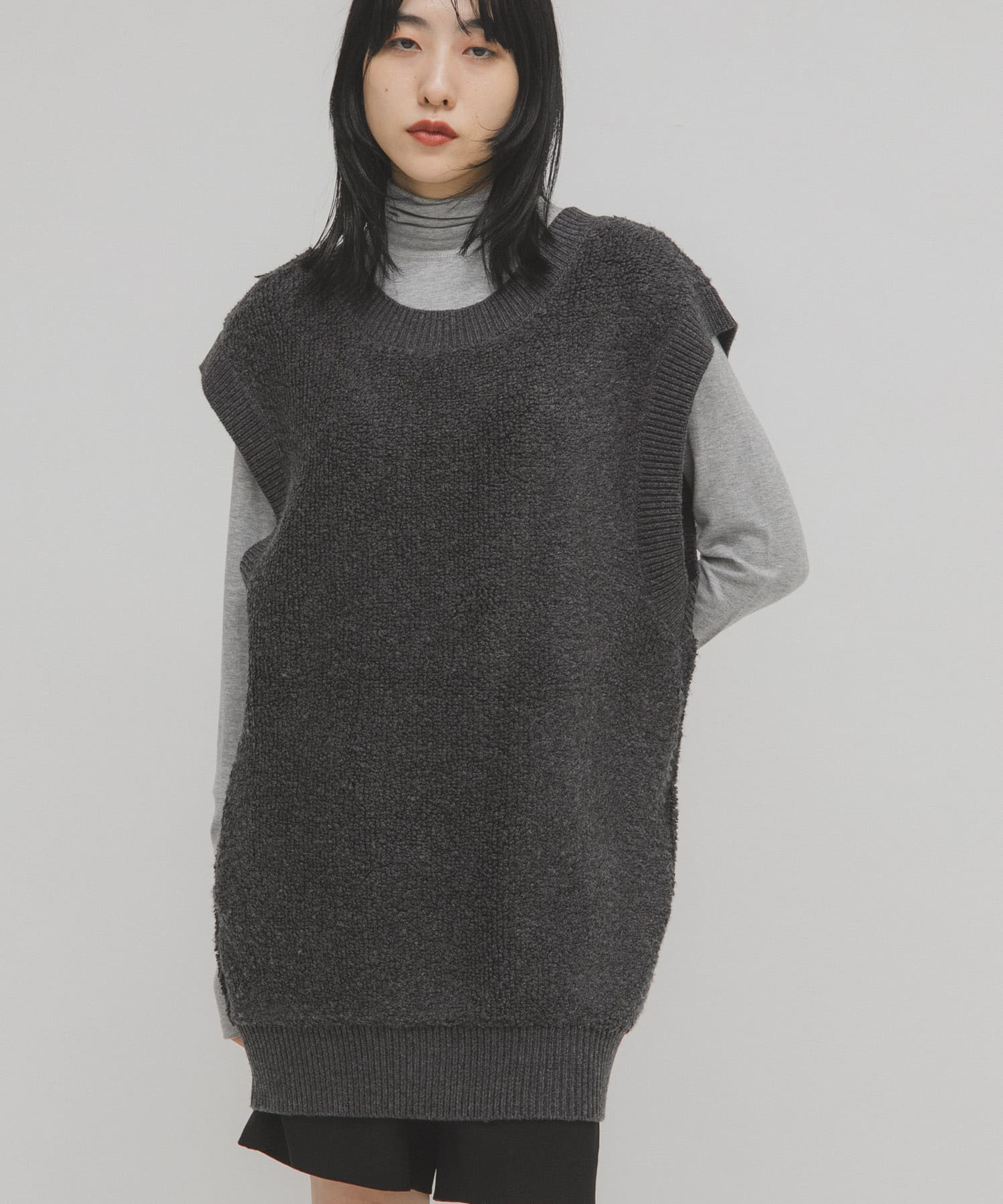 2WAYニットベストミニワンピース